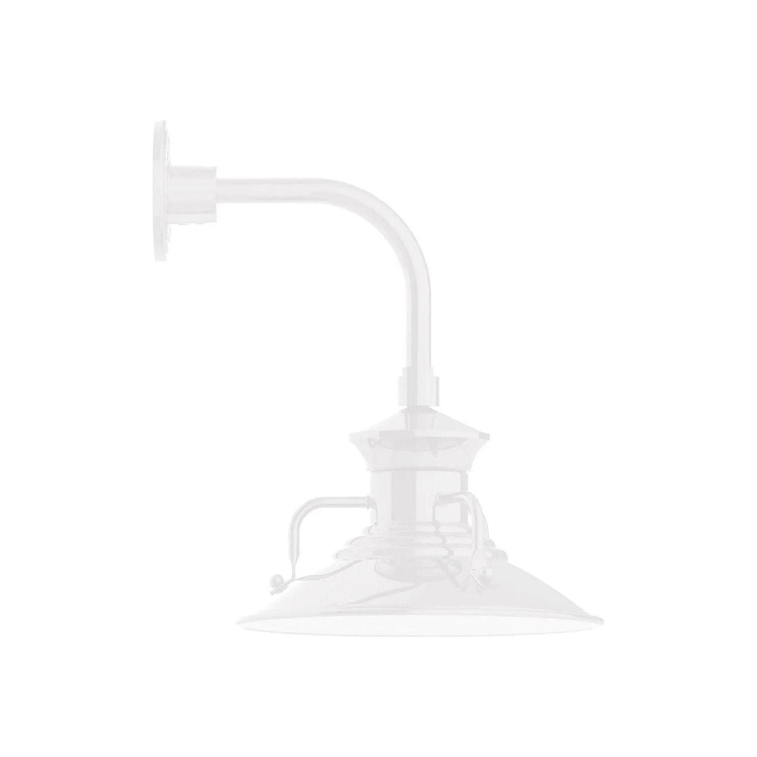Montclair Light Works - Homestead 12" Curved Arm Wall Light - GNT142-44 - Canada Light Shop