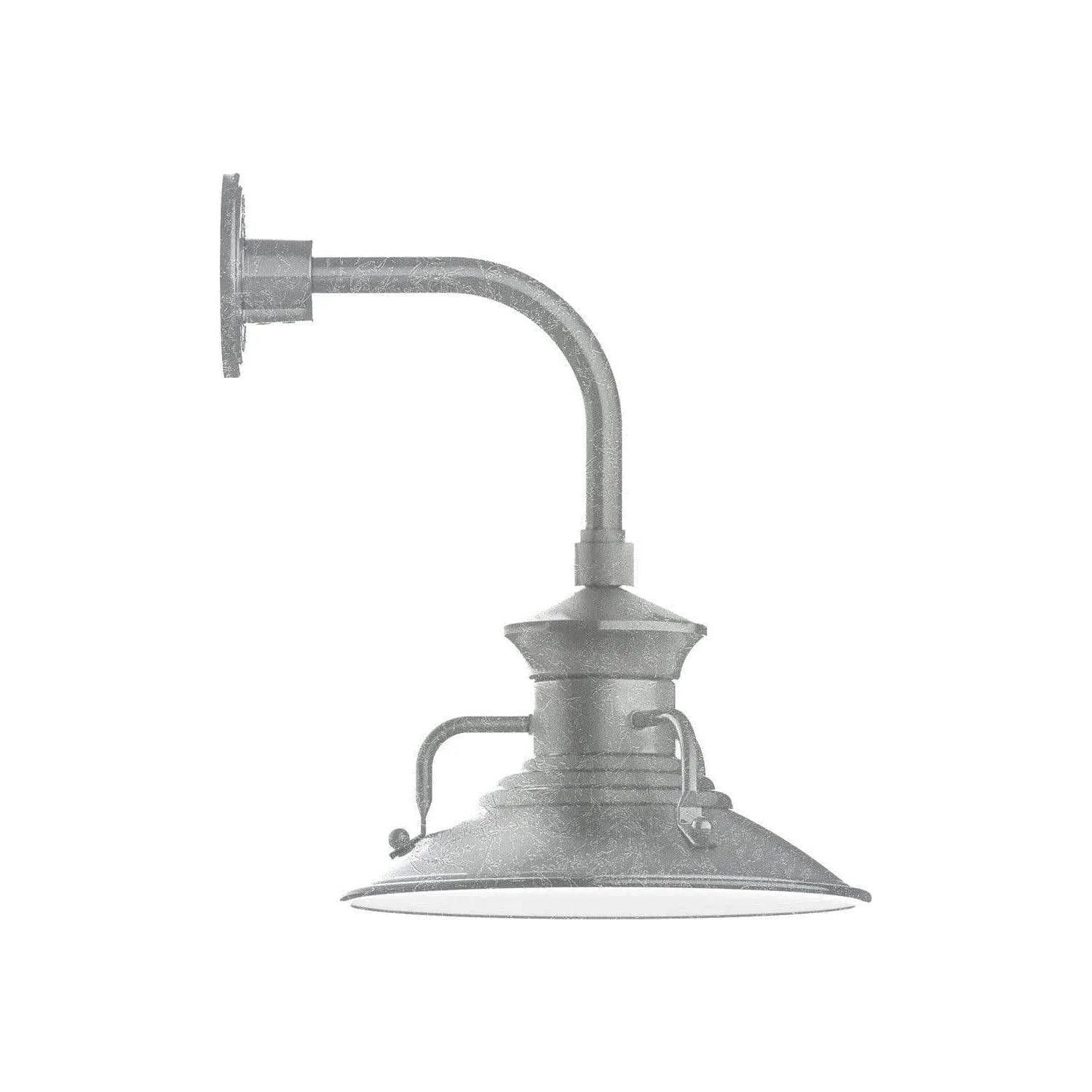 Montclair Light Works - Homestead 12" Curved Arm Wall Light - GNT142-49 - Canada Light Shop