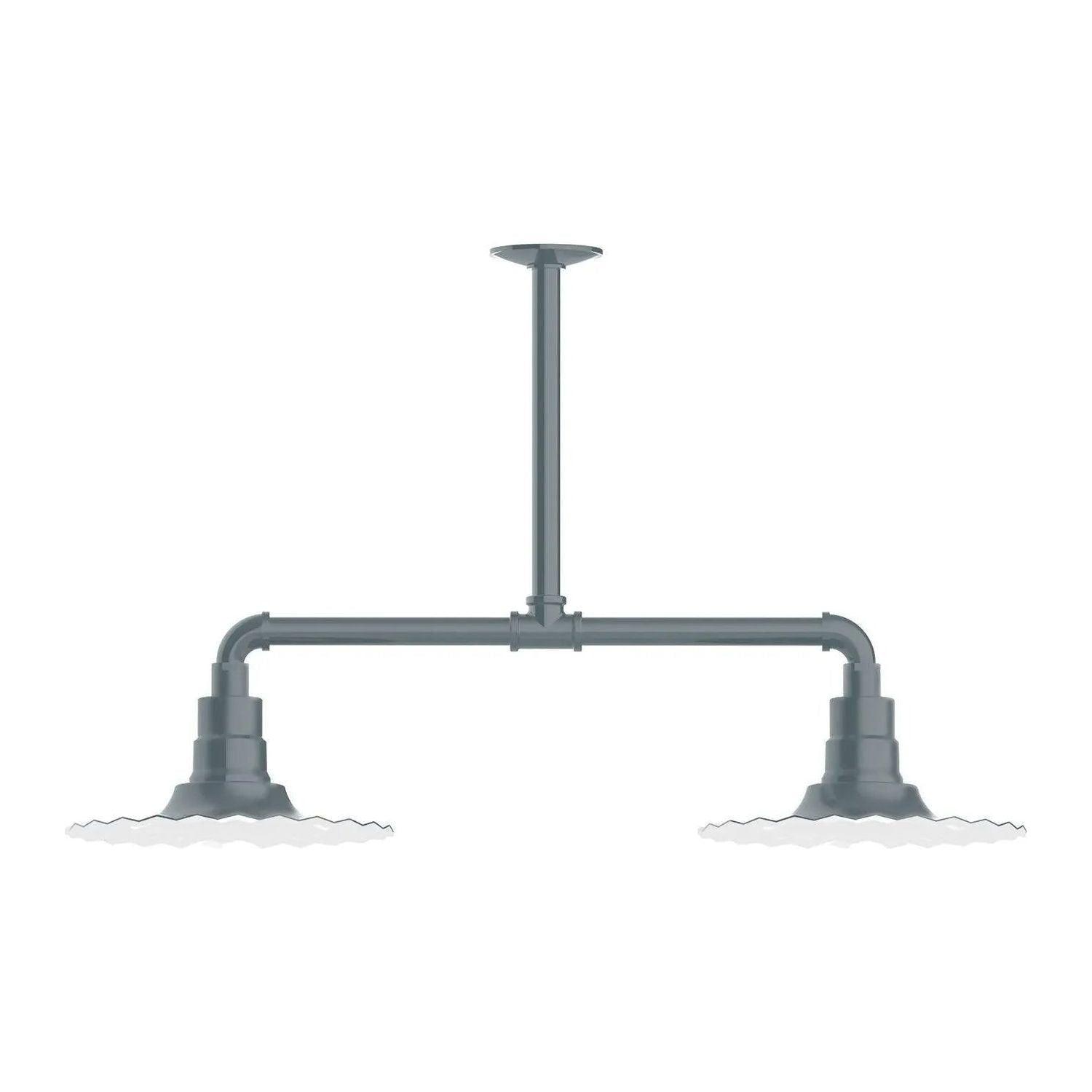 Montclair Light Works - Radial 12" 2-Light Stem Hung Pendant Light - MSD158-40 - Canada Light Shop