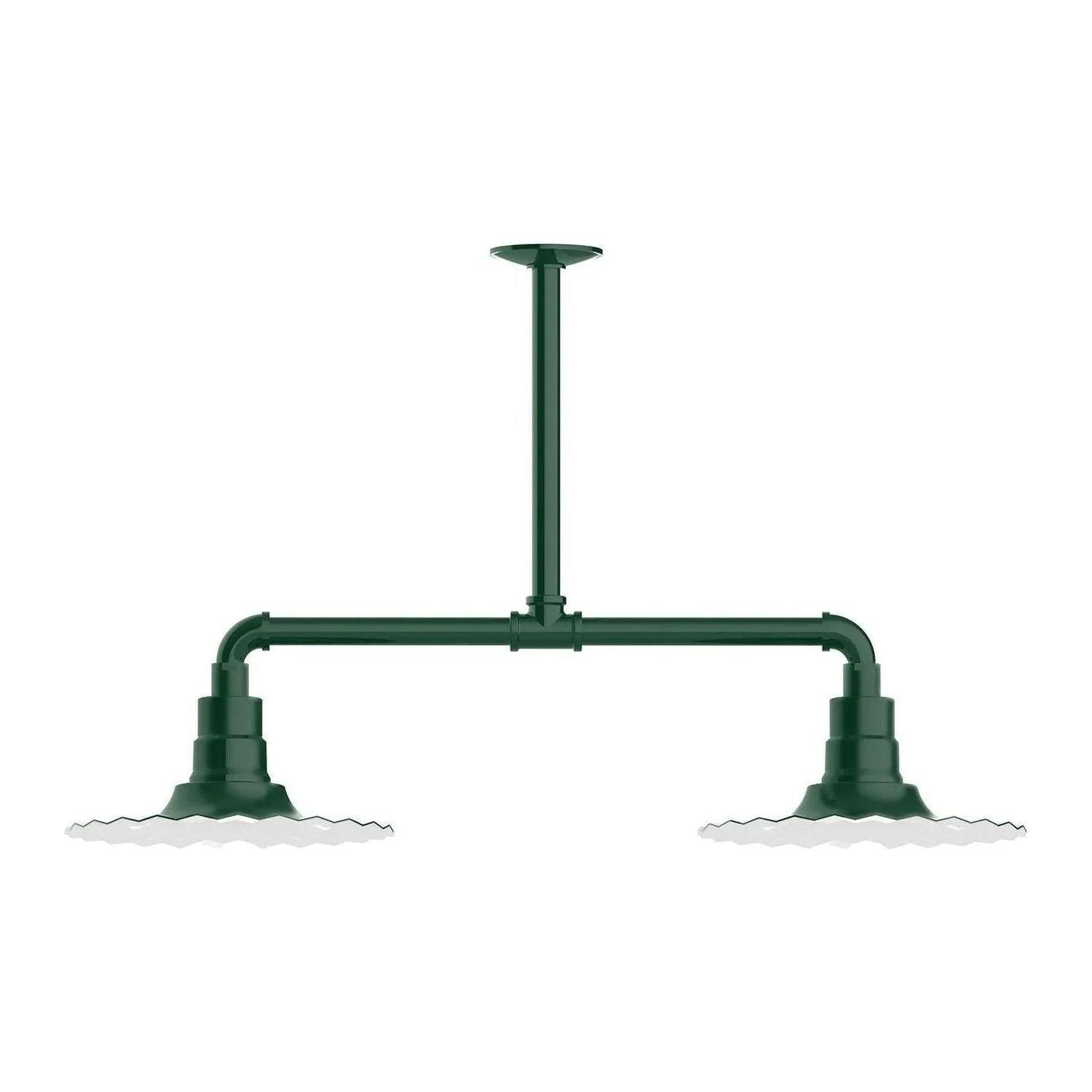 Montclair Light Works - Radial 12" 2-Light Stem Hung Pendant Light - MSD158-42 - Canada Light Shop