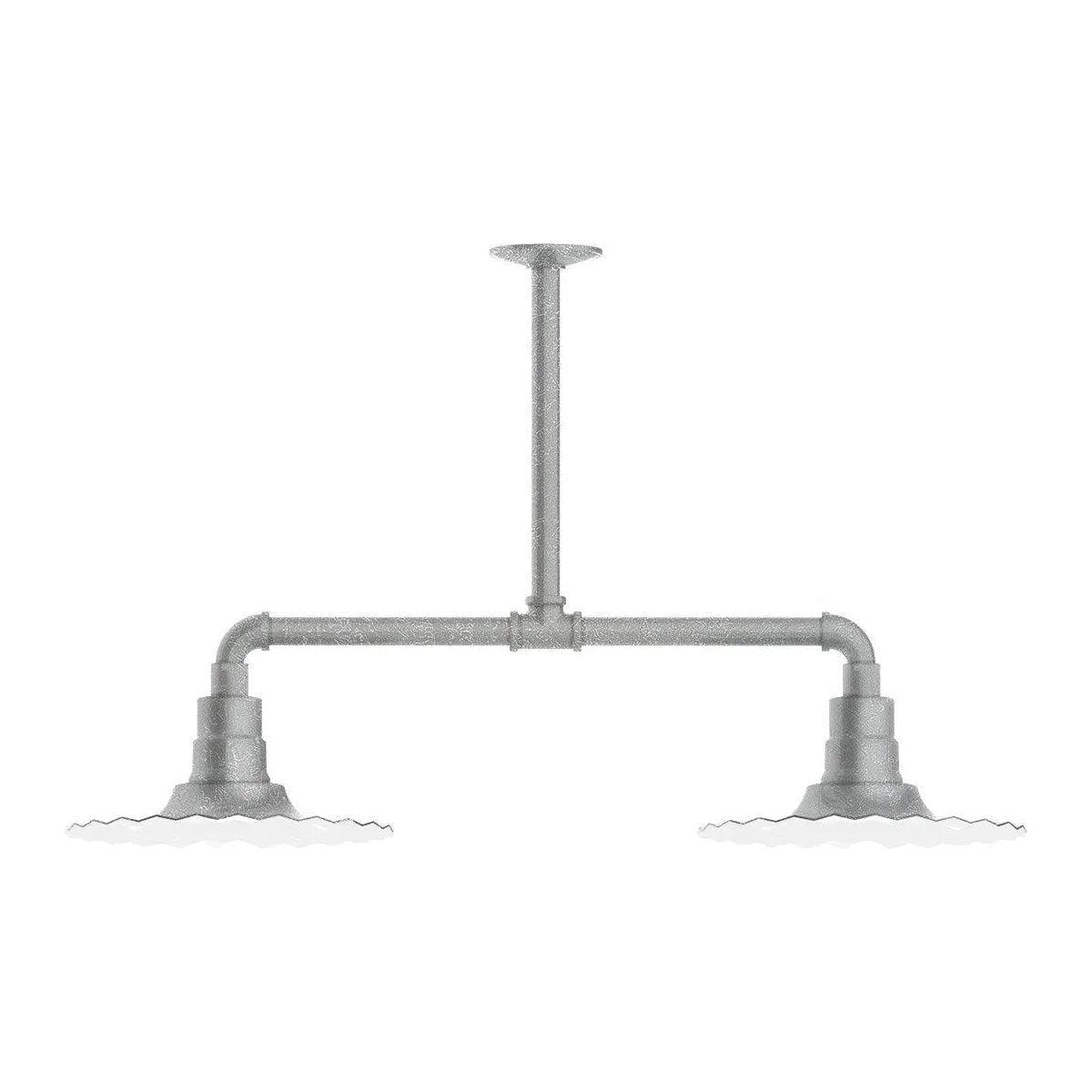 Montclair Light Works - Radial 12" 2-Light Stem Hung Pendant Light - MSD158-49 - Canada Light Shop