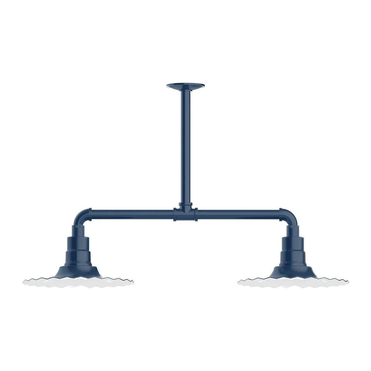 Montclair Light Works - Radial 12" 2-Light Stem Hung Pendant Light - MSD158-50 - Canada Light Shop