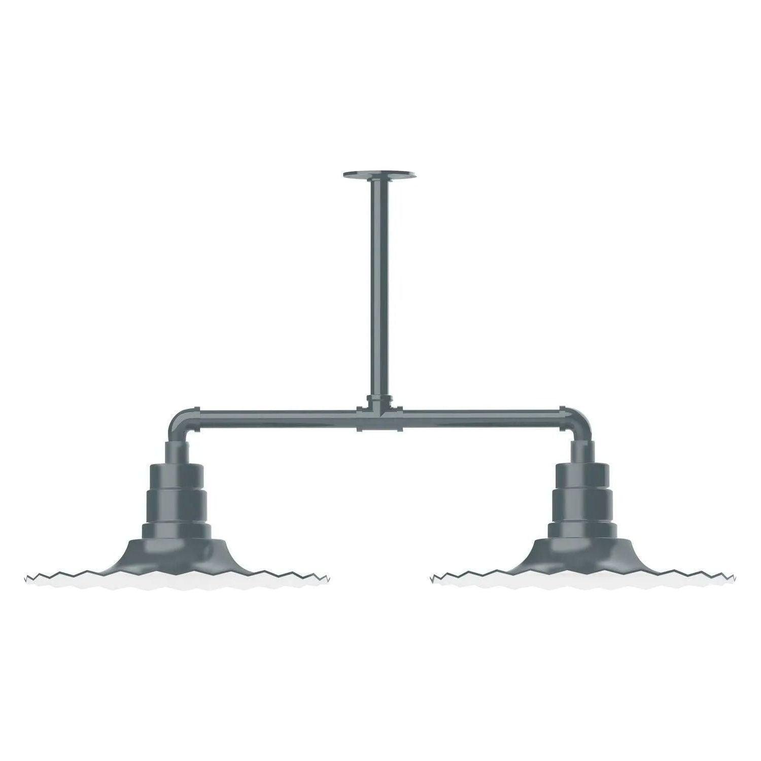 Montclair Light Works - Radial 16" 2-Light Stem Hung Pendant Light - MSD159-40 - Canada Light Shop