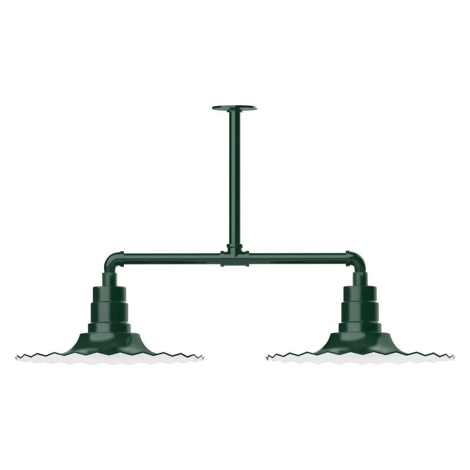 Montclair Light Works - Radial 16" 2-Light Stem Hung Pendant Light - MSD159-42 - Canada Light Shop