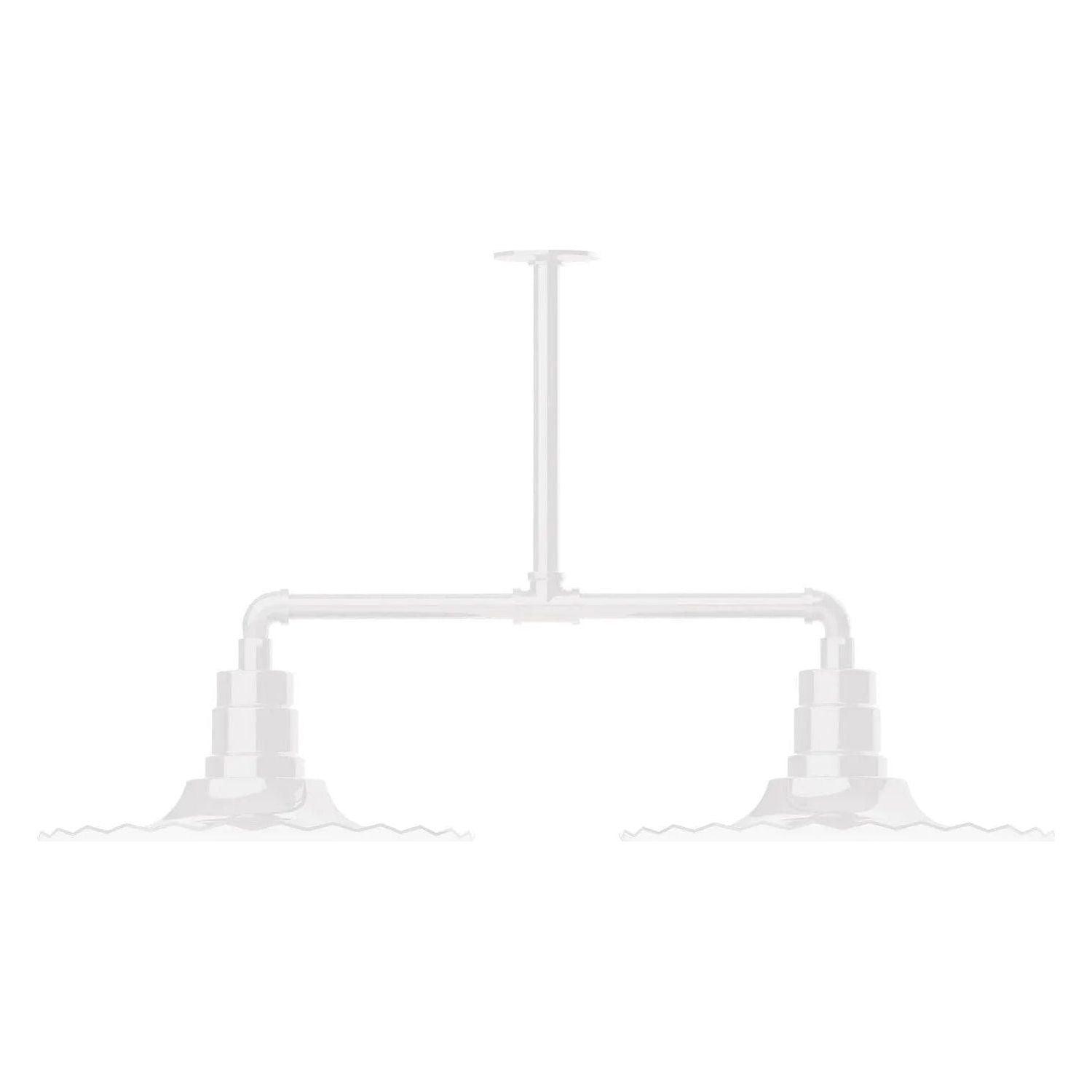 Montclair Light Works - Radial 16" 2-Light Stem Hung Pendant Light - MSD159-44 - Canada Light Shop