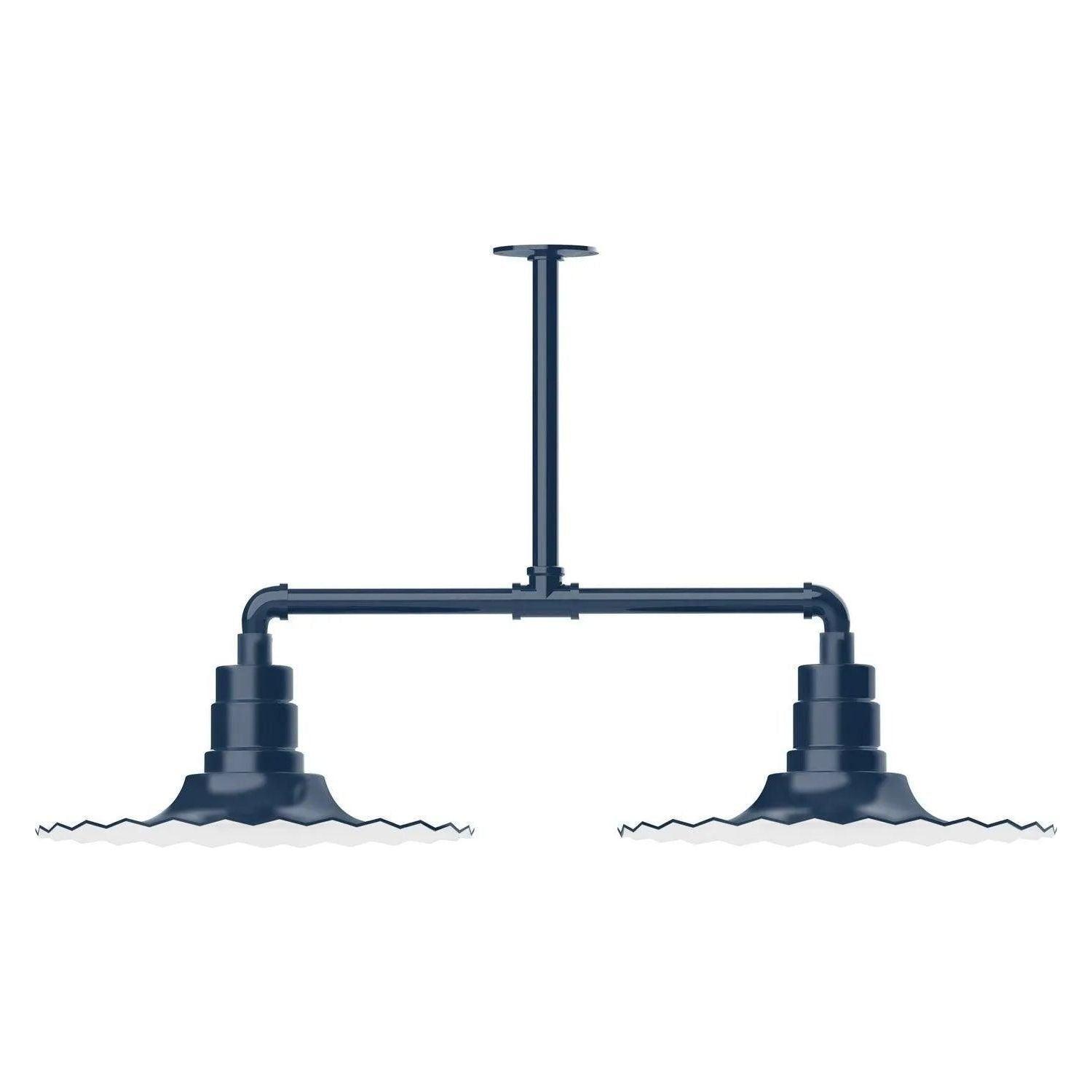 Montclair Light Works - Radial 16" 2-Light Stem Hung Pendant Light - MSD159-50 - Canada Light Shop