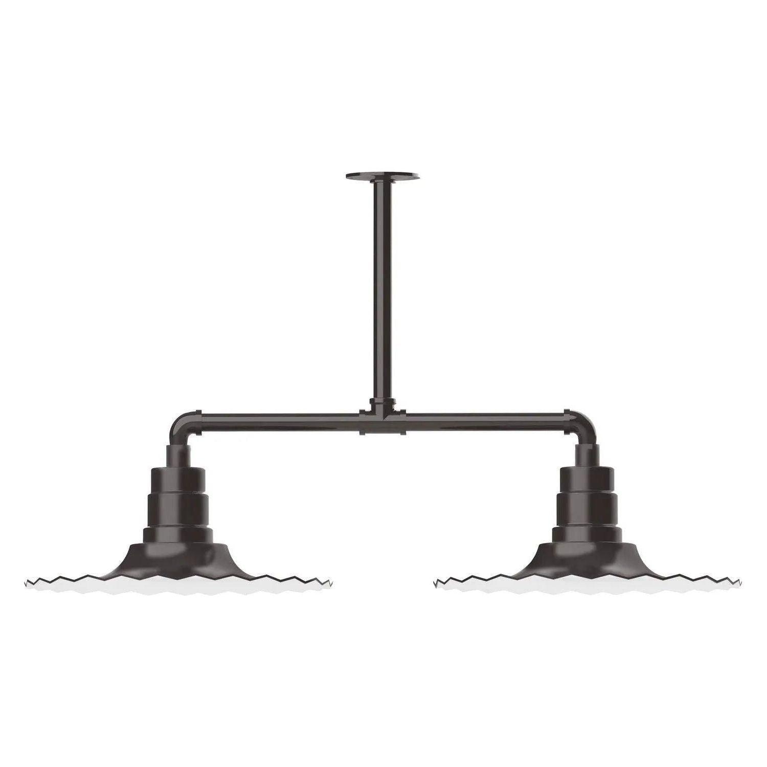 Montclair Light Works - Radial 16" 2-Light Stem Hung Pendant Light - MSD159-51 - Canada Light Shop