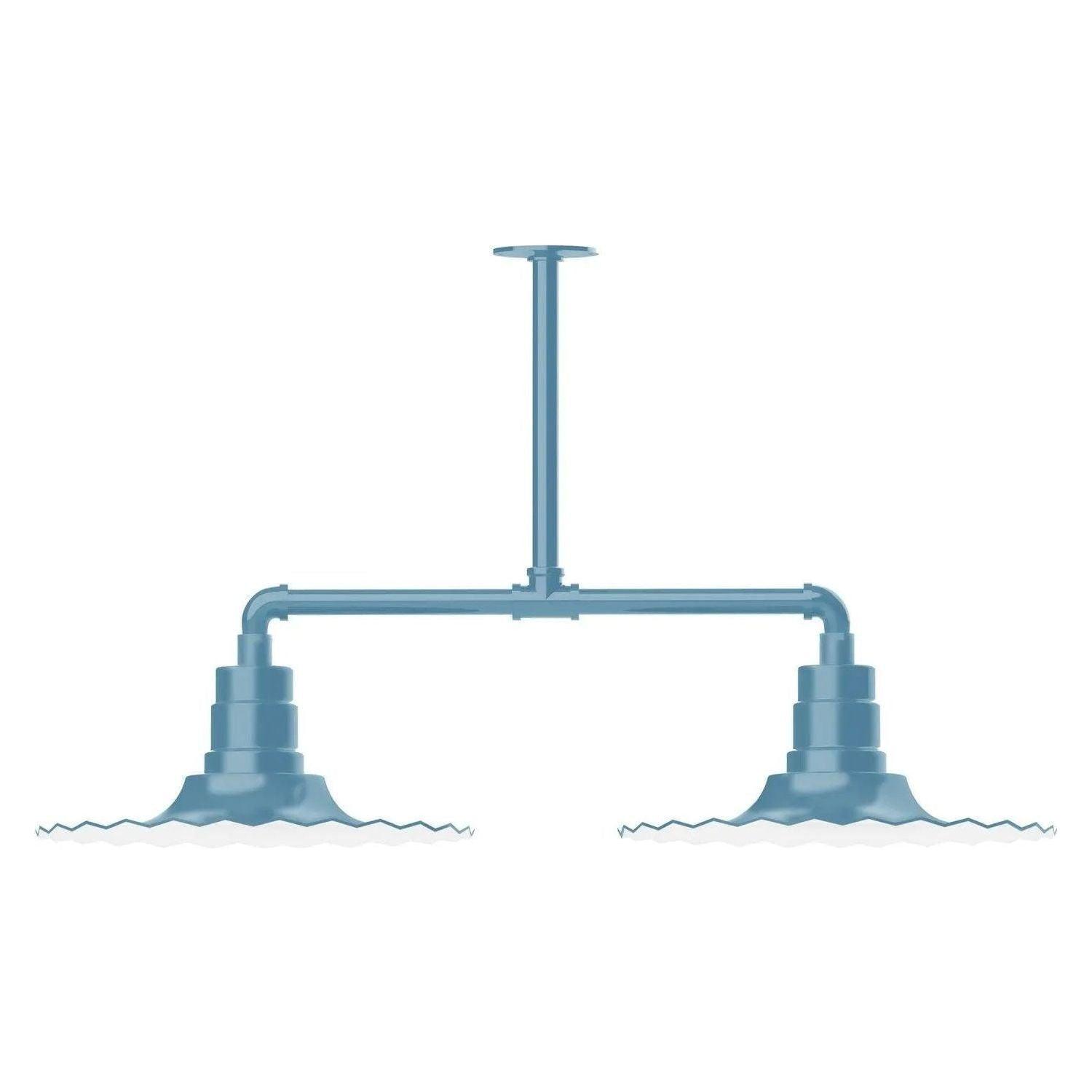 Montclair Light Works - Radial 16" 2-Light Stem Hung Pendant Light - MSD159-54 - Canada Light Shop