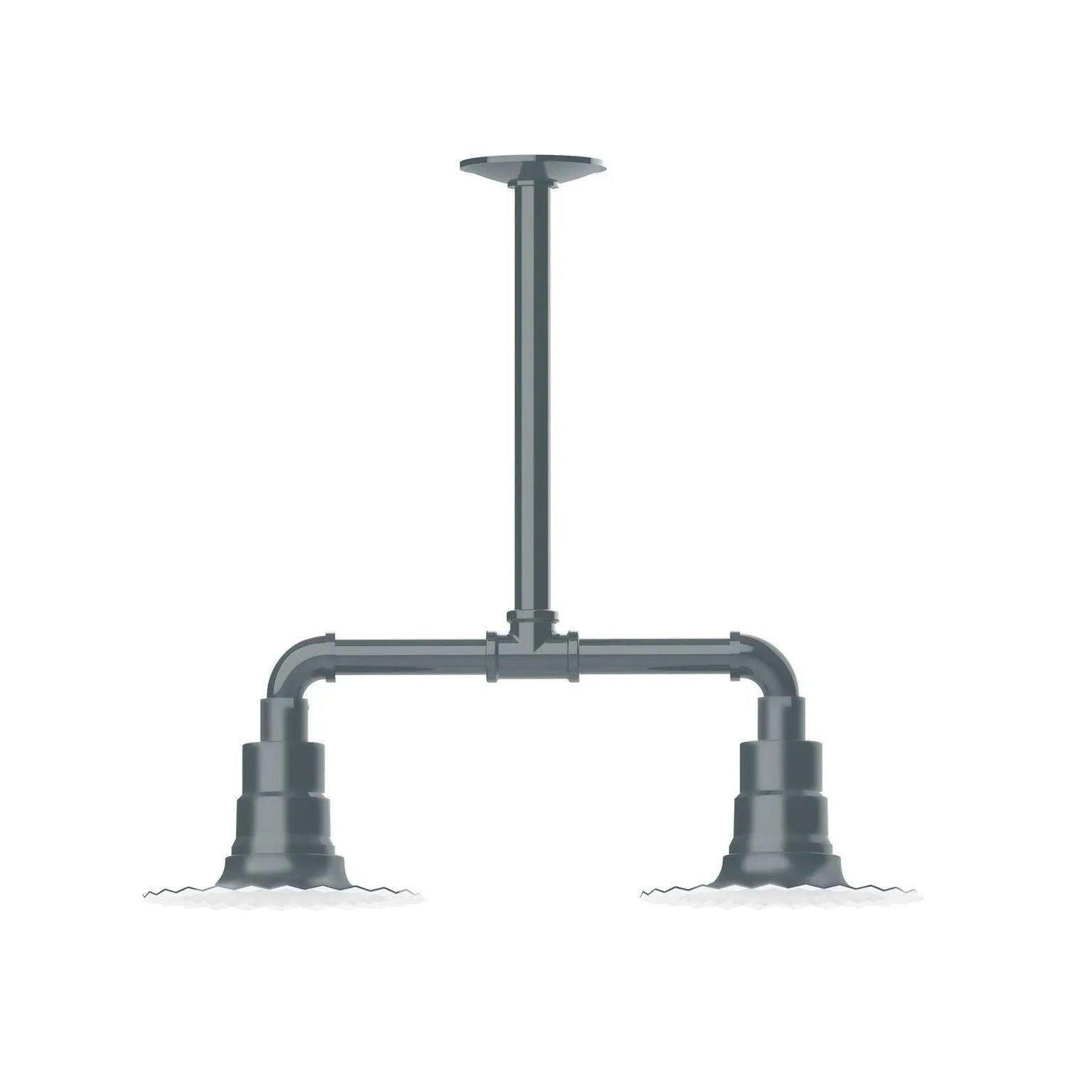 Montclair Light Works - Radial 8" 2-Light Stem Hung Pendant Light - MSB157-40 - Canada Light Shop