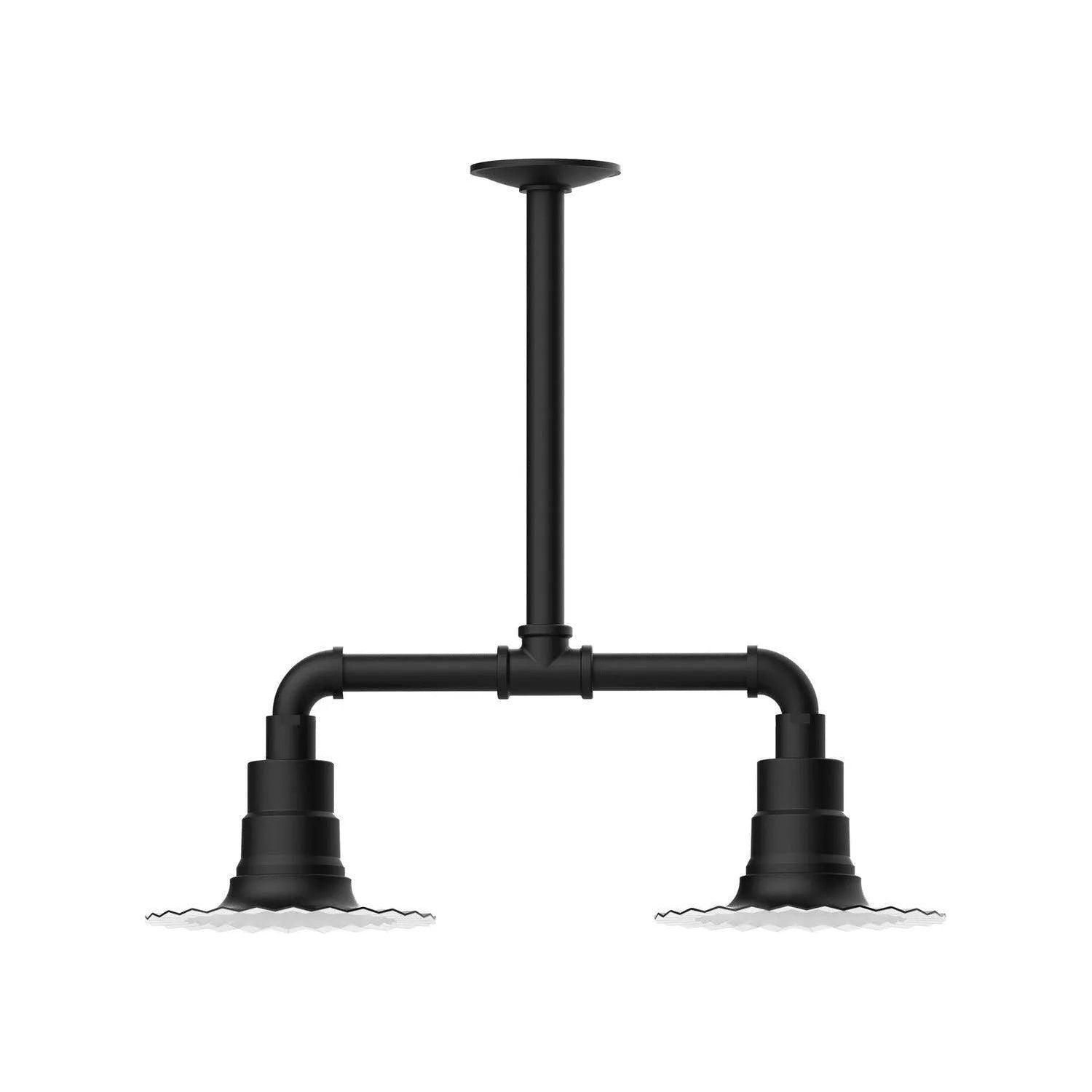 Montclair Light Works - Radial 8" 2-Light Stem Hung Pendant Light - MSB157-41 - Canada Light Shop