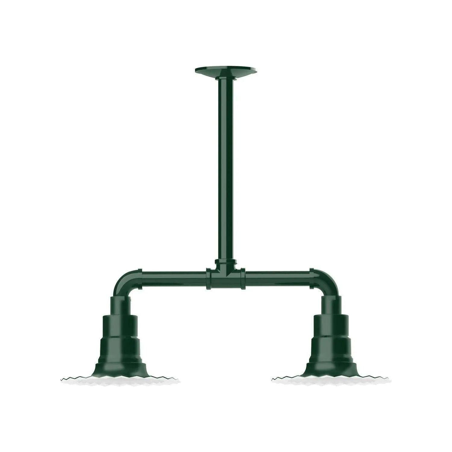 Montclair Light Works - Radial 8" 2-Light Stem Hung Pendant Light - MSB157-42 - Canada Light Shop