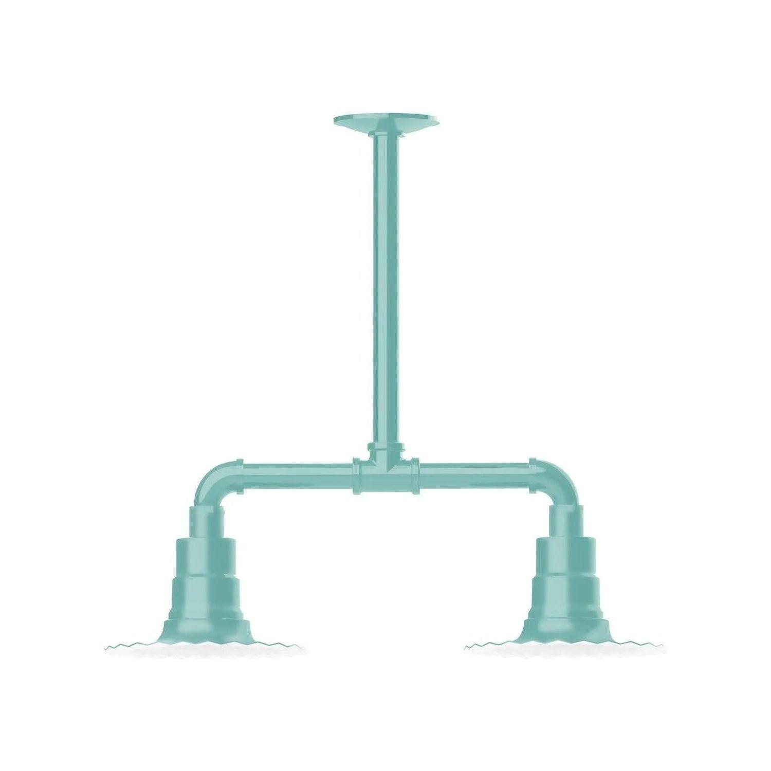 Montclair Light Works - Radial 8" 2-Light Stem Hung Pendant Light - MSB157-48 - Canada Light Shop