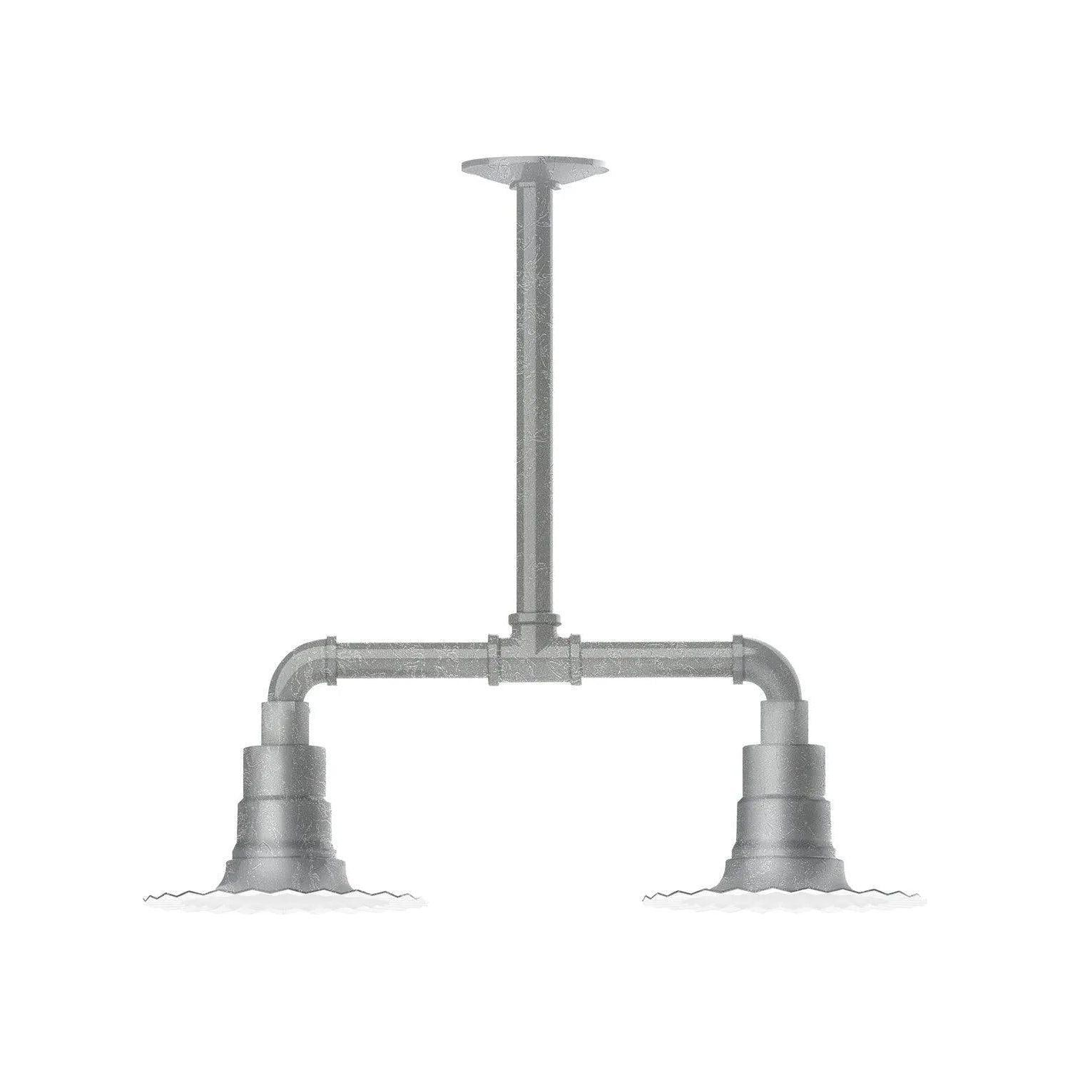 Montclair Light Works - Radial 8" 2-Light Stem Hung Pendant Light - MSB157-49 - Canada Light Shop