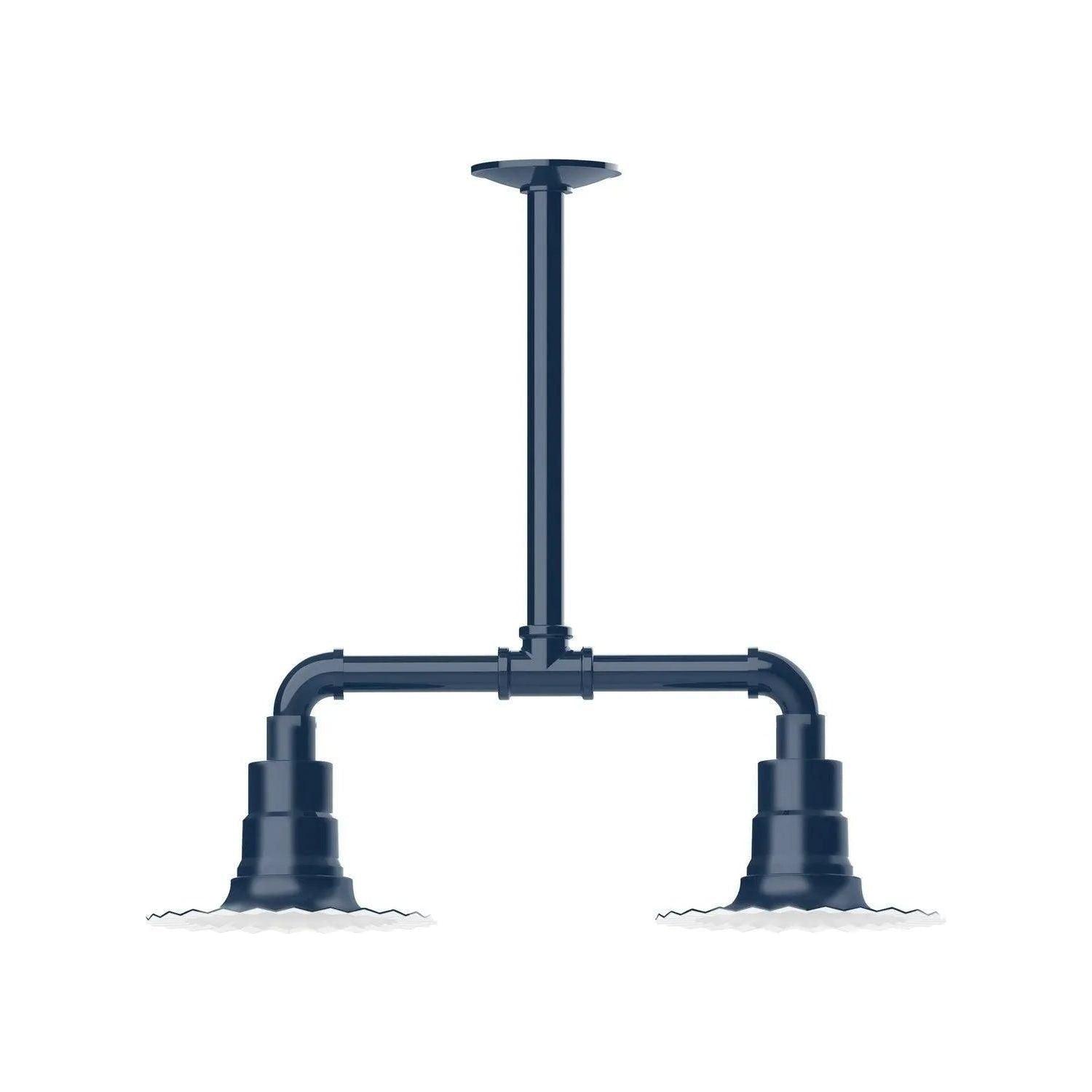 Montclair Light Works - Radial 8" 2-Light Stem Hung Pendant Light - MSB157-50 - Canada Light Shop