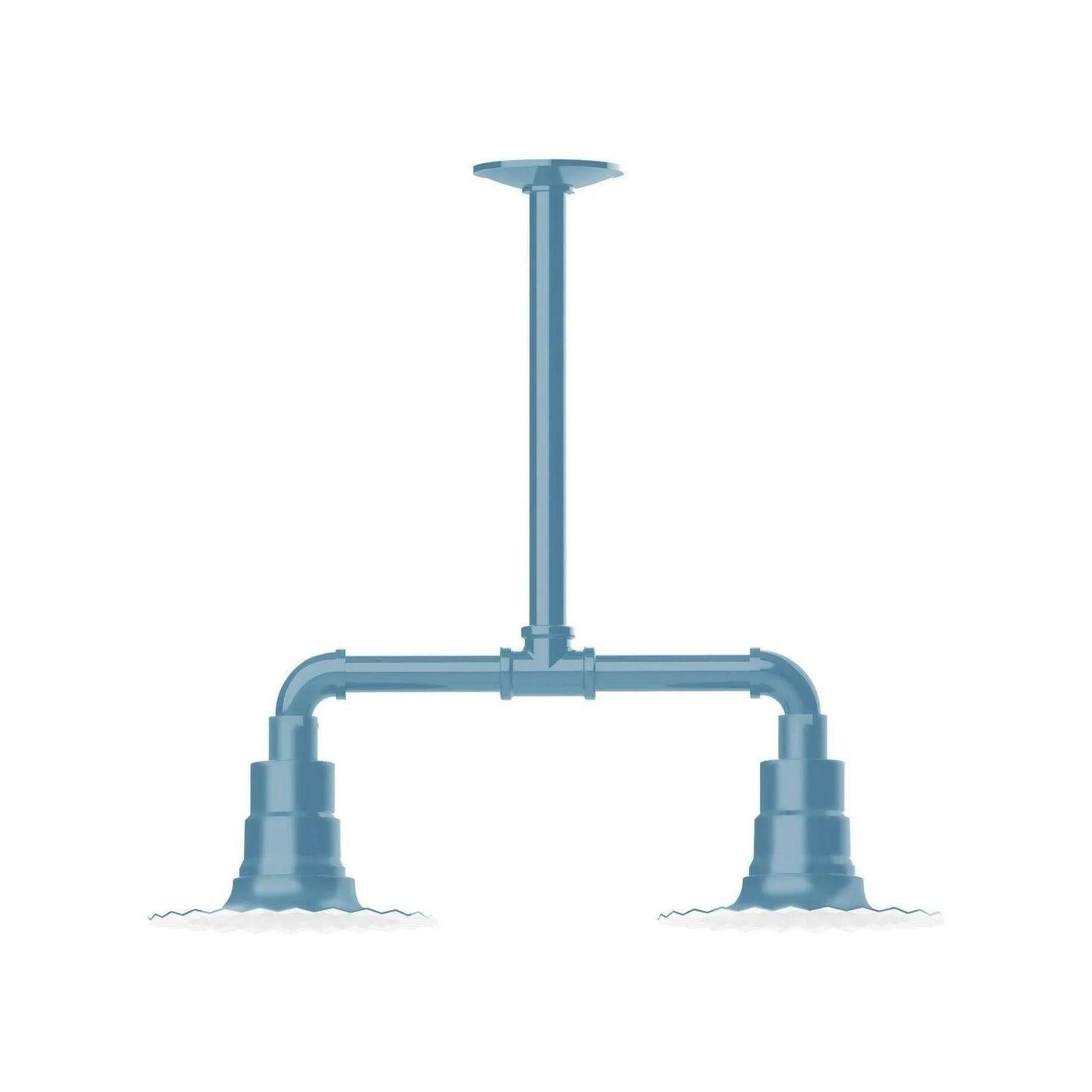 Montclair Light Works - Radial 8" 2-Light Stem Hung Pendant Light - MSB157-54 - Canada Light Shop