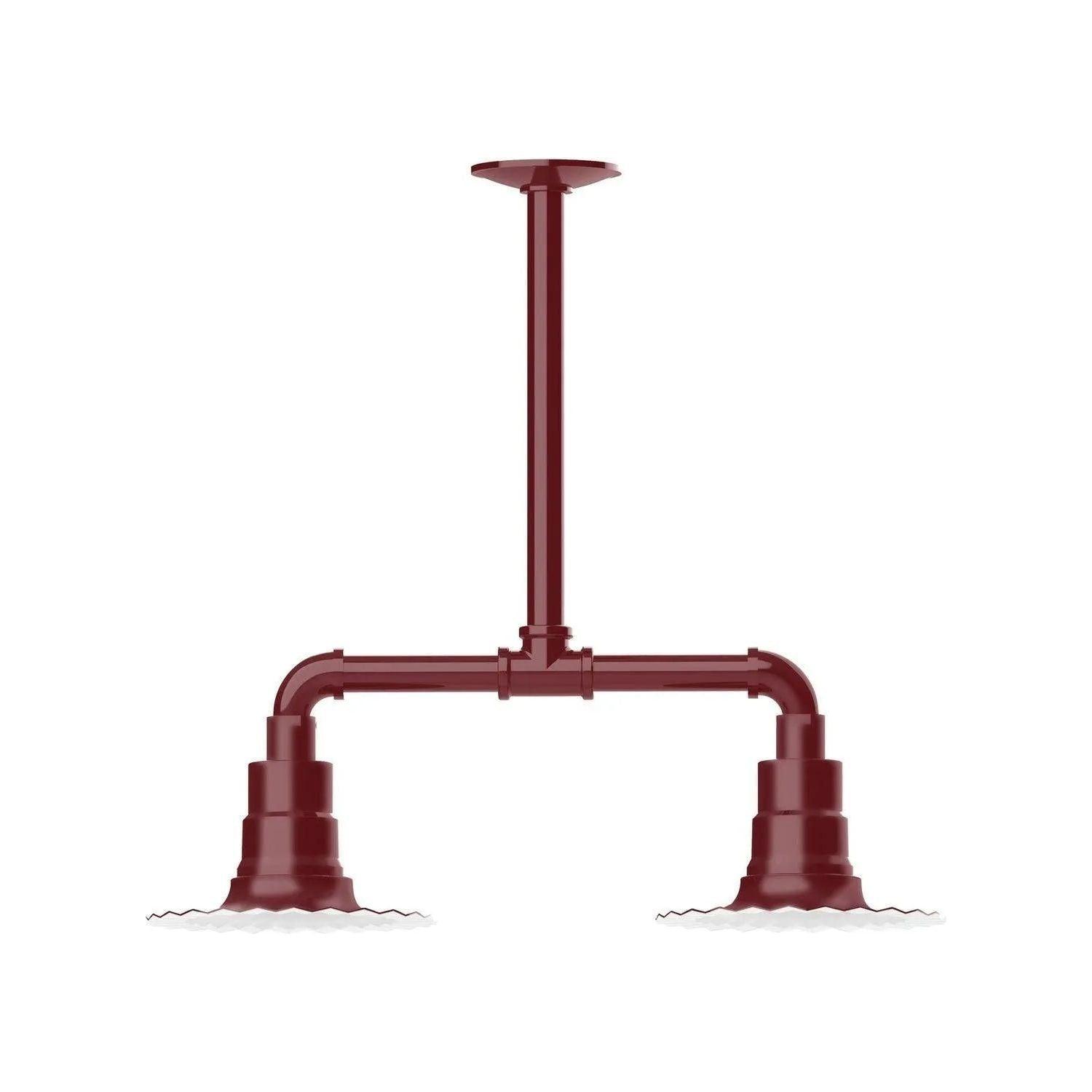 Montclair Light Works - Radial 8" 2-Light Stem Hung Pendant Light - MSB157-55 - Canada Light Shop