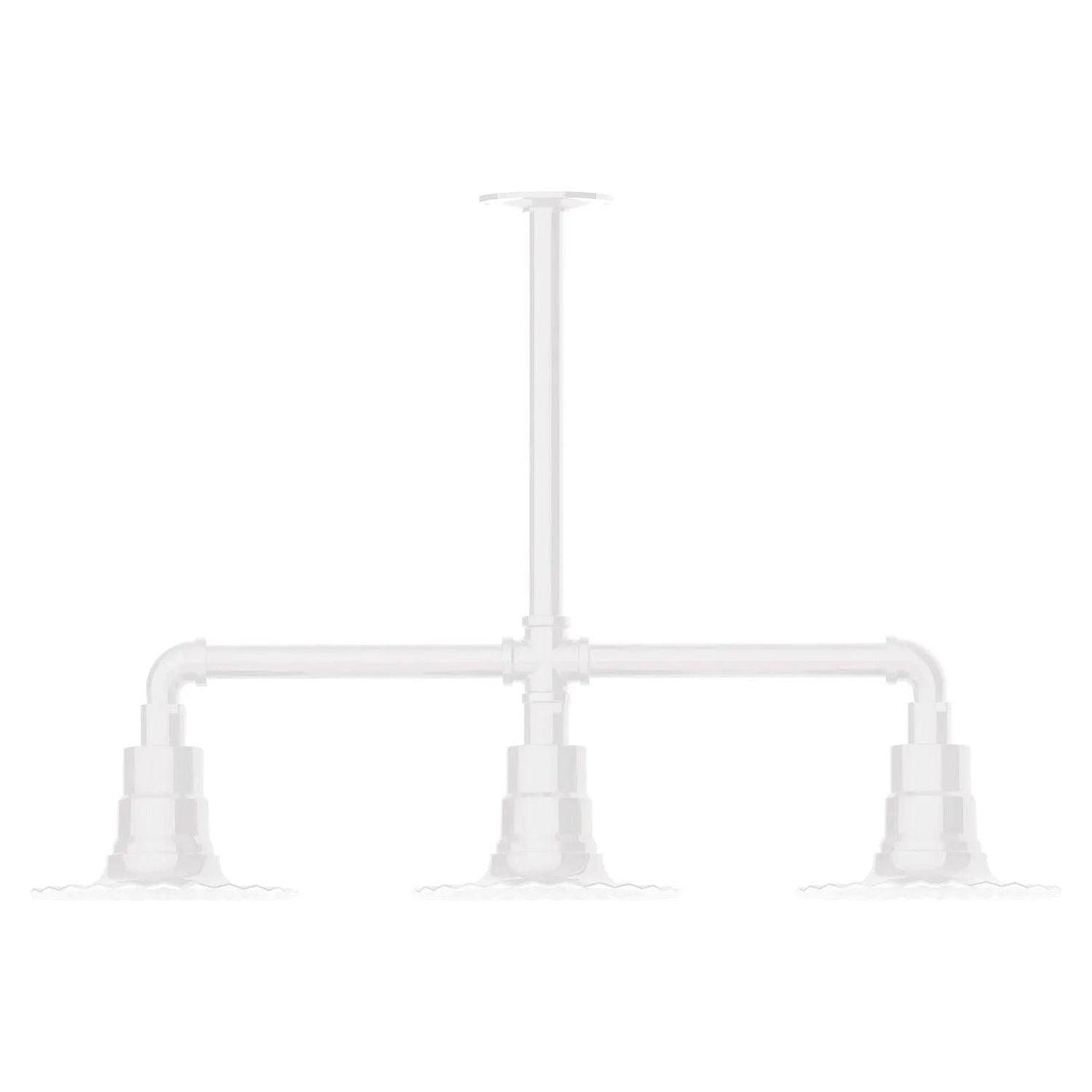 Montclair Light Works - Radial 8" 3-Light Stem Hung Pendant Light - MSK157-44 - Canada Light Shop