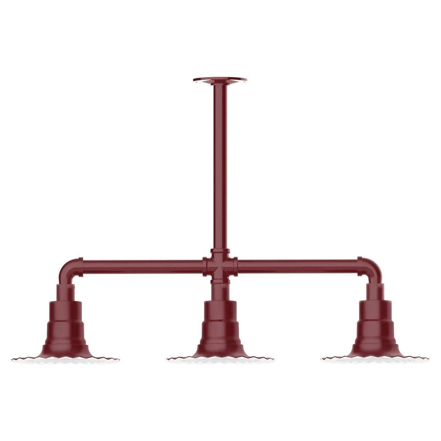 Montclair Light Works - Radial 8" 3-Light Stem Hung Pendant Light - MSK157-55 - Canada Light Shop