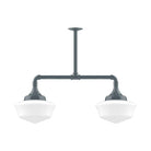 Montclair Light Works - Schoolhouse 12" 2-Light Stem Hung Pendant Light - MSD021-40 - Canada Light Shop
