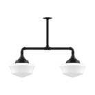 Montclair Light Works - Schoolhouse 12" 2-Light Stem Hung Pendant Light - MSD021-41 - Canada Light Shop
