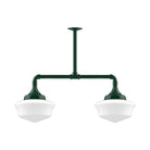 Montclair Light Works - Schoolhouse 12" 2-Light Stem Hung Pendant Light - MSD021-42 - Canada Light Shop