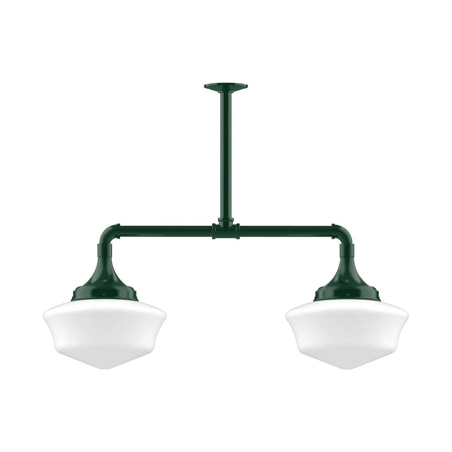 Montclair Light Works - Schoolhouse 12" 2-Light Stem Hung Pendant Light - MSD021-42 - Canada Light Shop