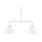 Montclair Light Works - Schoolhouse 12" 2-Light Stem Hung Pendant Light - MSD021-44 - Canada Light Shop