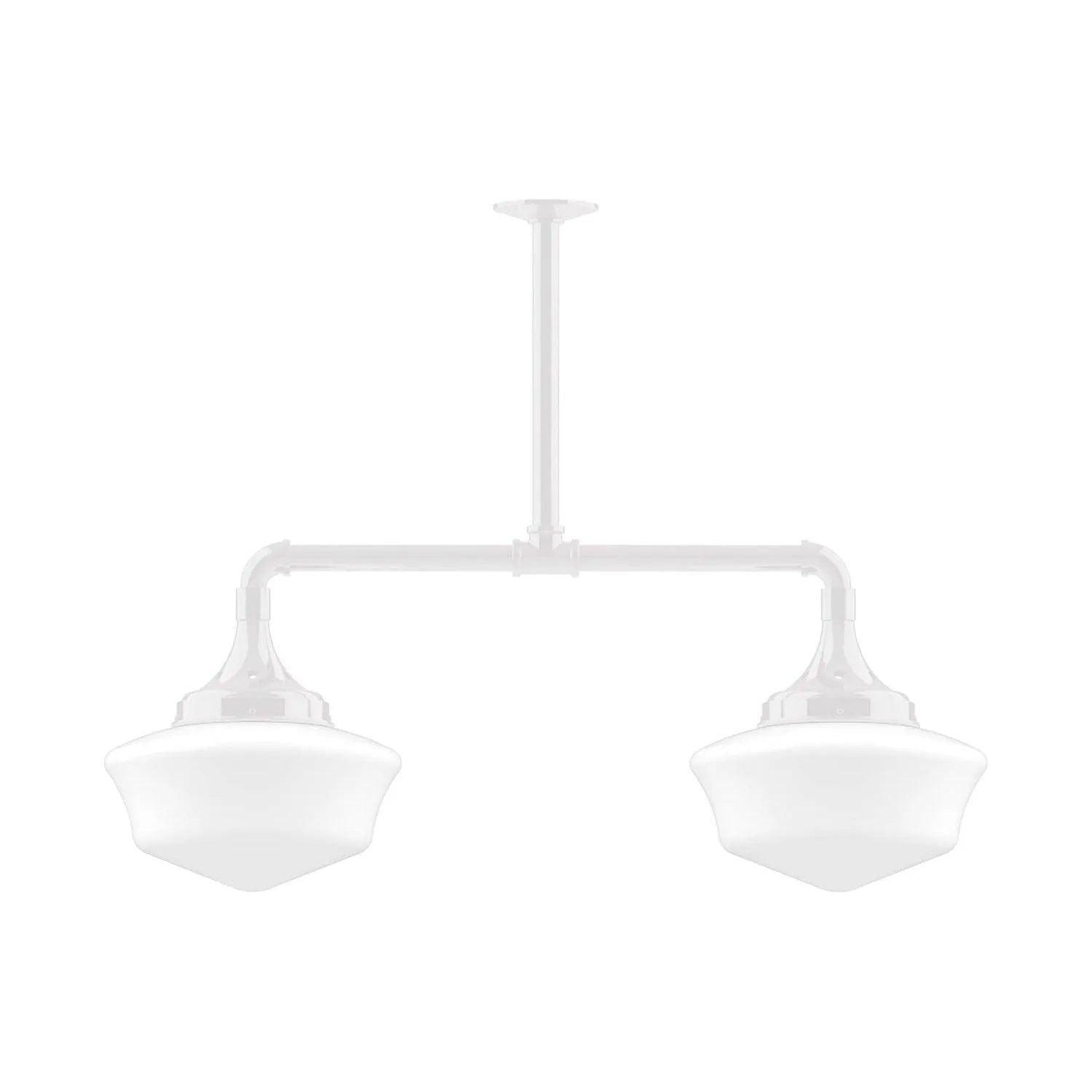 Montclair Light Works - Schoolhouse 12" 2-Light Stem Hung Pendant Light - MSD021-44 - Canada Light Shop