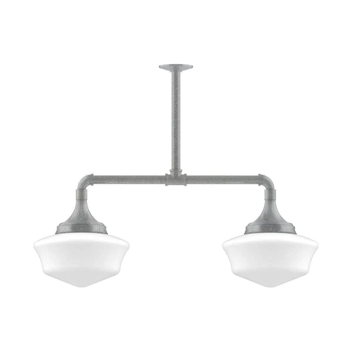 Montclair Light Works - Schoolhouse 12" 2-Light Stem Hung Pendant Light - MSD021-49 - Canada Light Shop