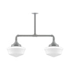 Montclair Light Works - Schoolhouse 12" 2-Light Stem Hung Pendant Light - MSD021-49 - Canada Light Shop