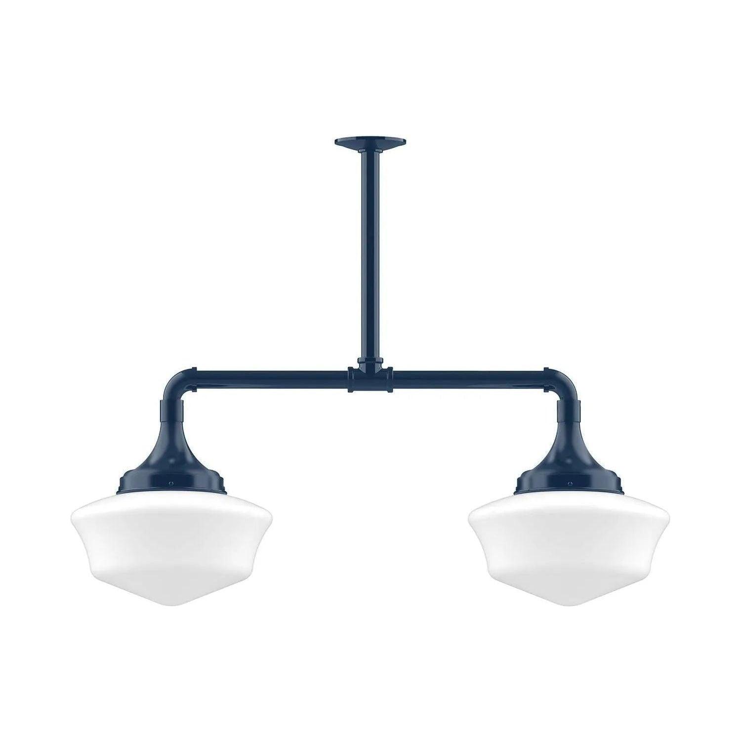 Montclair Light Works - Schoolhouse 12" 2-Light Stem Hung Pendant Light - MSD021-50 - Canada Light Shop