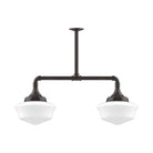 Montclair Light Works - Schoolhouse 12" 2-Light Stem Hung Pendant Light - MSD021-51 - Canada Light Shop