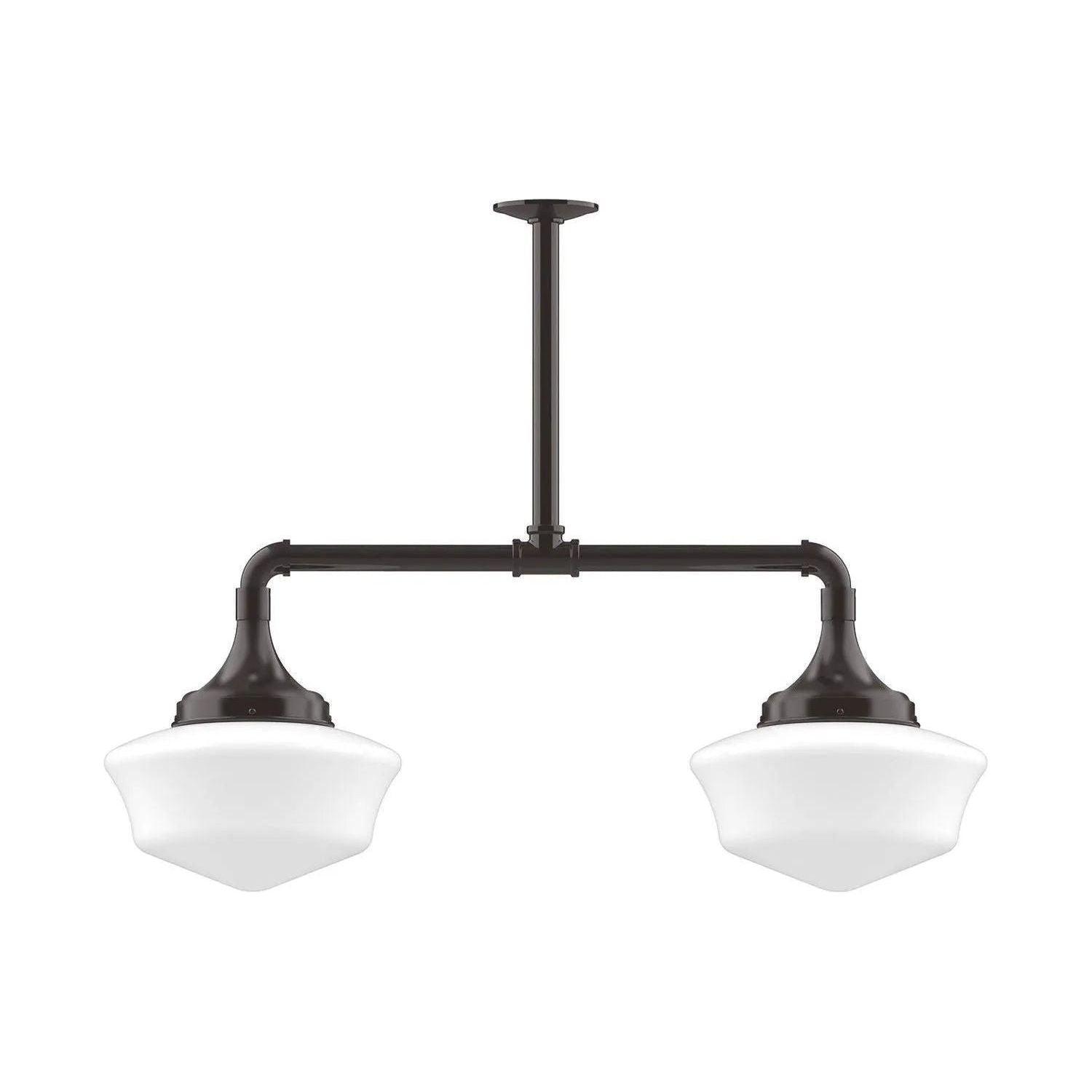 Montclair Light Works - Schoolhouse 12" 2-Light Stem Hung Pendant Light - MSD021-51 - Canada Light Shop