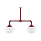 Montclair Light Works - Schoolhouse 12" 2-Light Stem Hung Pendant Light - MSD021-55 - Canada Light Shop