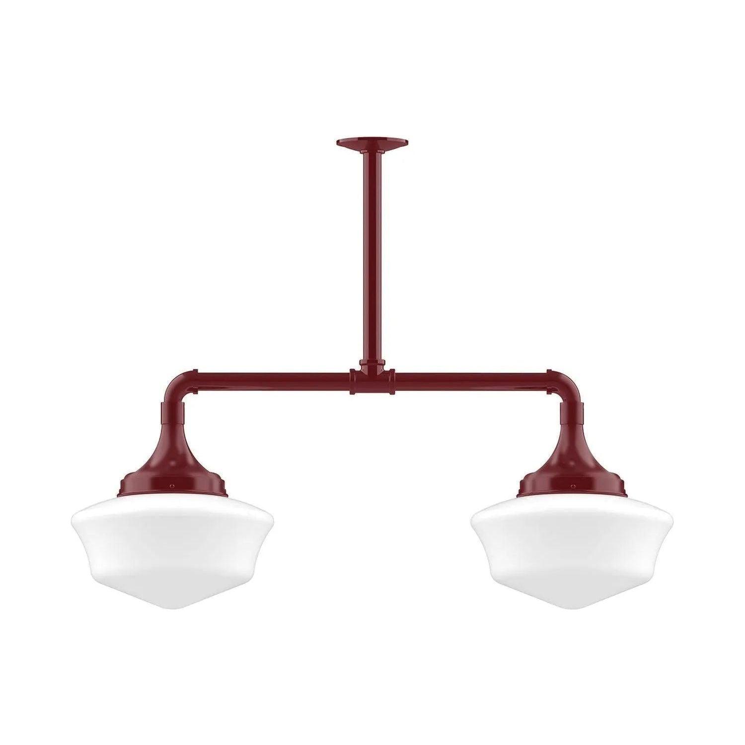 Montclair Light Works - Schoolhouse 12" 2-Light Stem Hung Pendant Light - MSD021-55 - Canada Light Shop