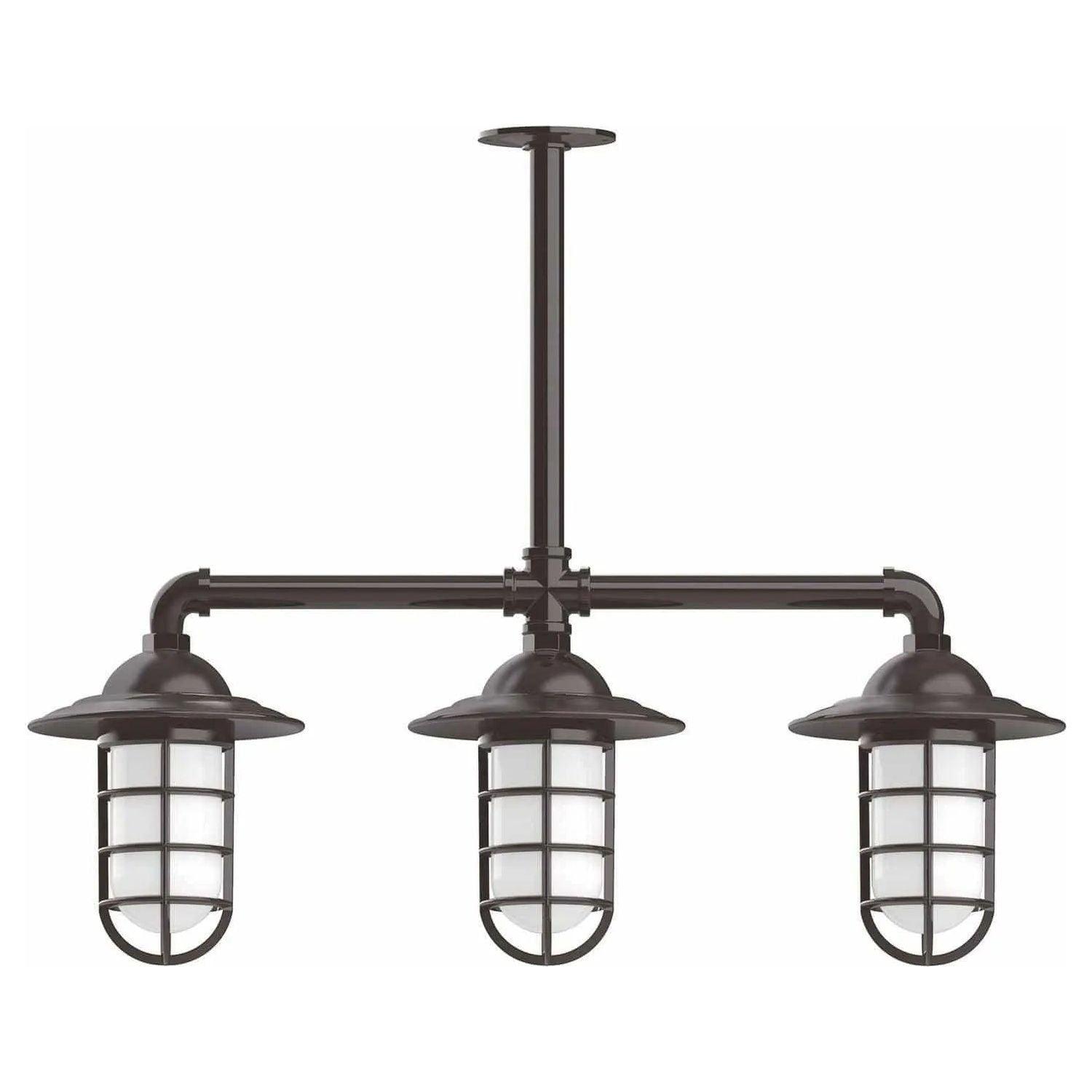 Montclair Light Works - Vaportite 3-Light Stem Hung Pendant Light - MSK052-51 - Canada Light Shop