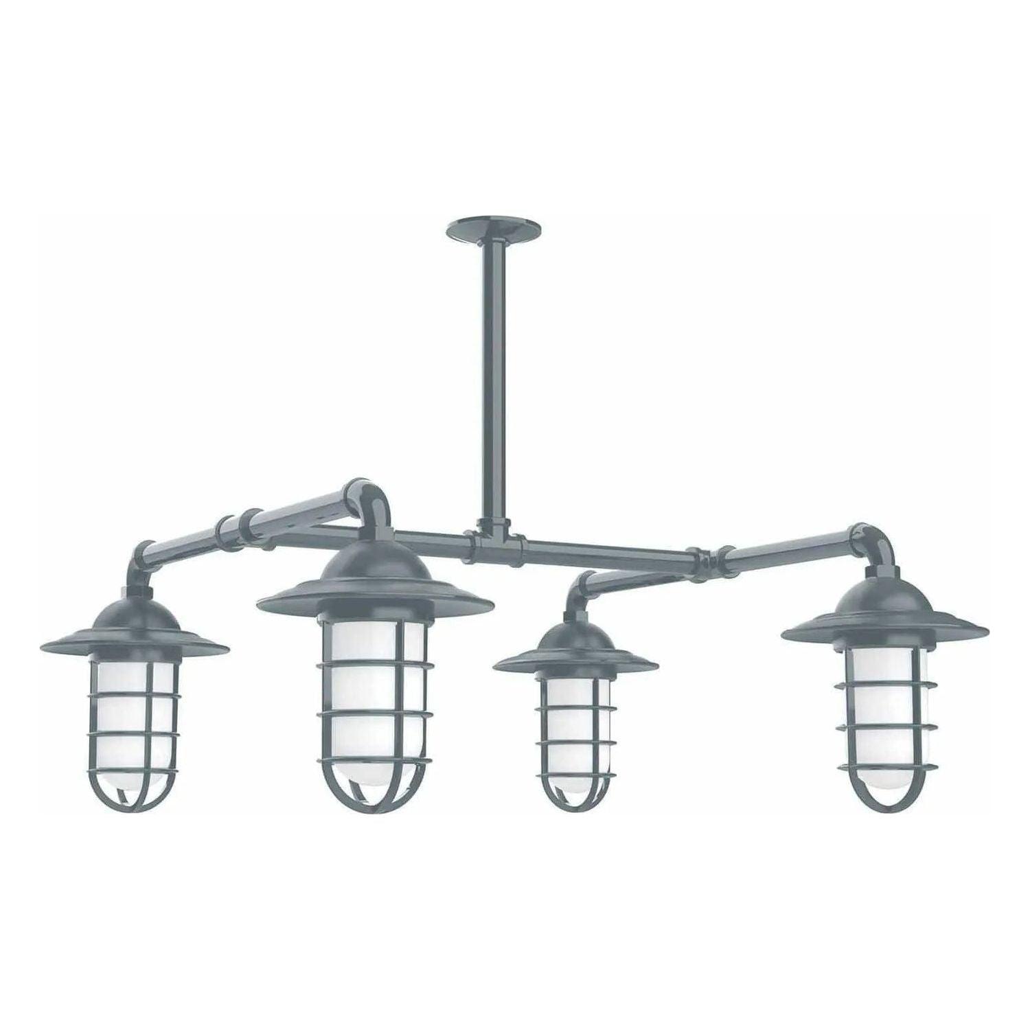 Montclair Light Works - Vaportite 4-Light Stem Hung Pendant Light - MSP052-40 - Canada Light Shop