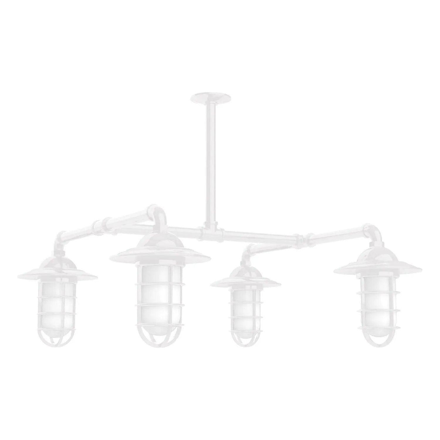 Montclair Light Works - Vaportite 4-Light Stem Hung Pendant Light - MSP052-44 - Canada Light Shop