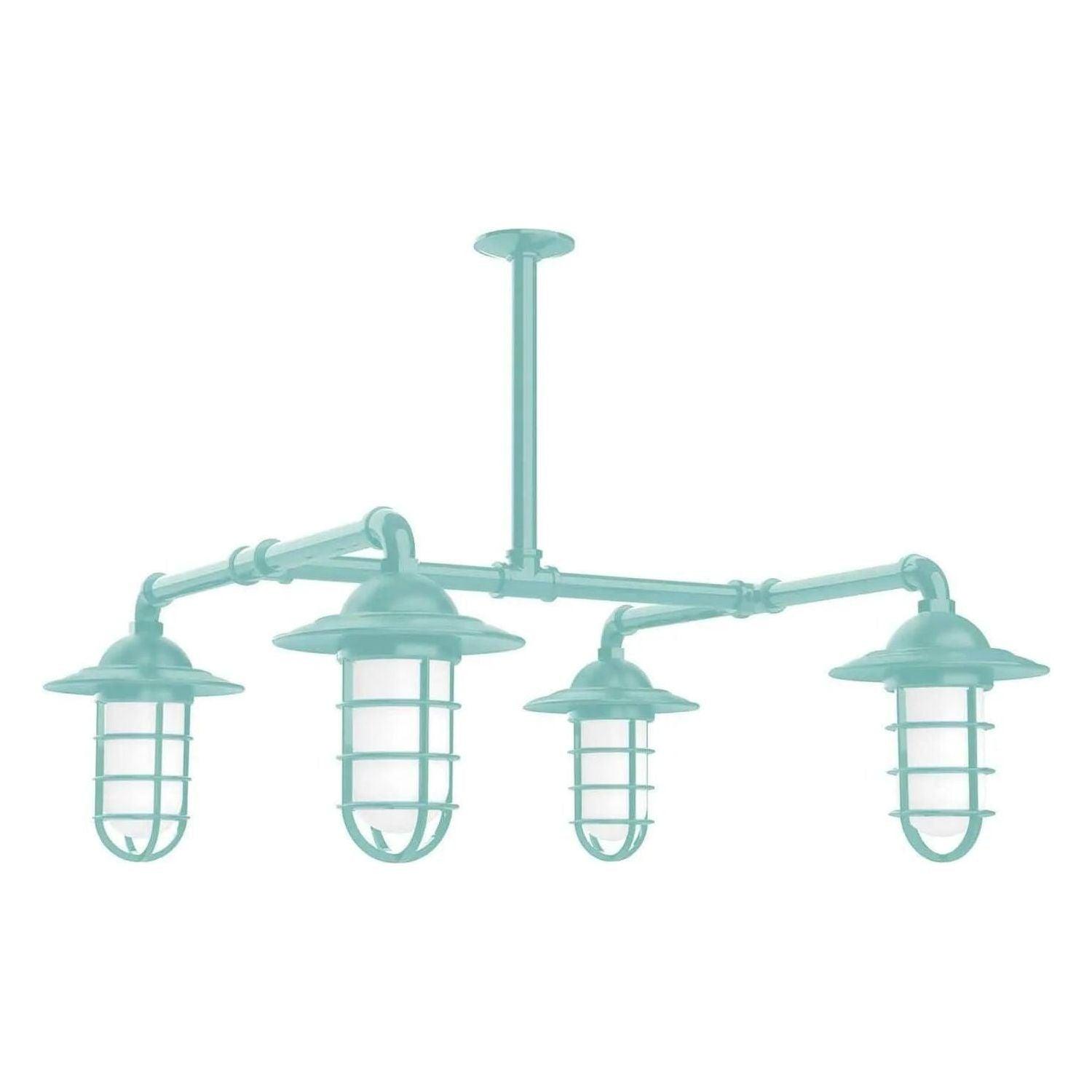 Montclair Light Works - Vaportite 4-Light Stem Hung Pendant Light - MSP052-48 - Canada Light Shop