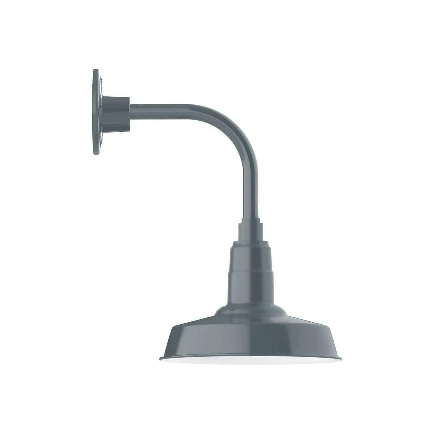 Montclair Light Works - Warehouse 10" Curved Arm Wall Light - GNT181-40 - Canada Light Shop