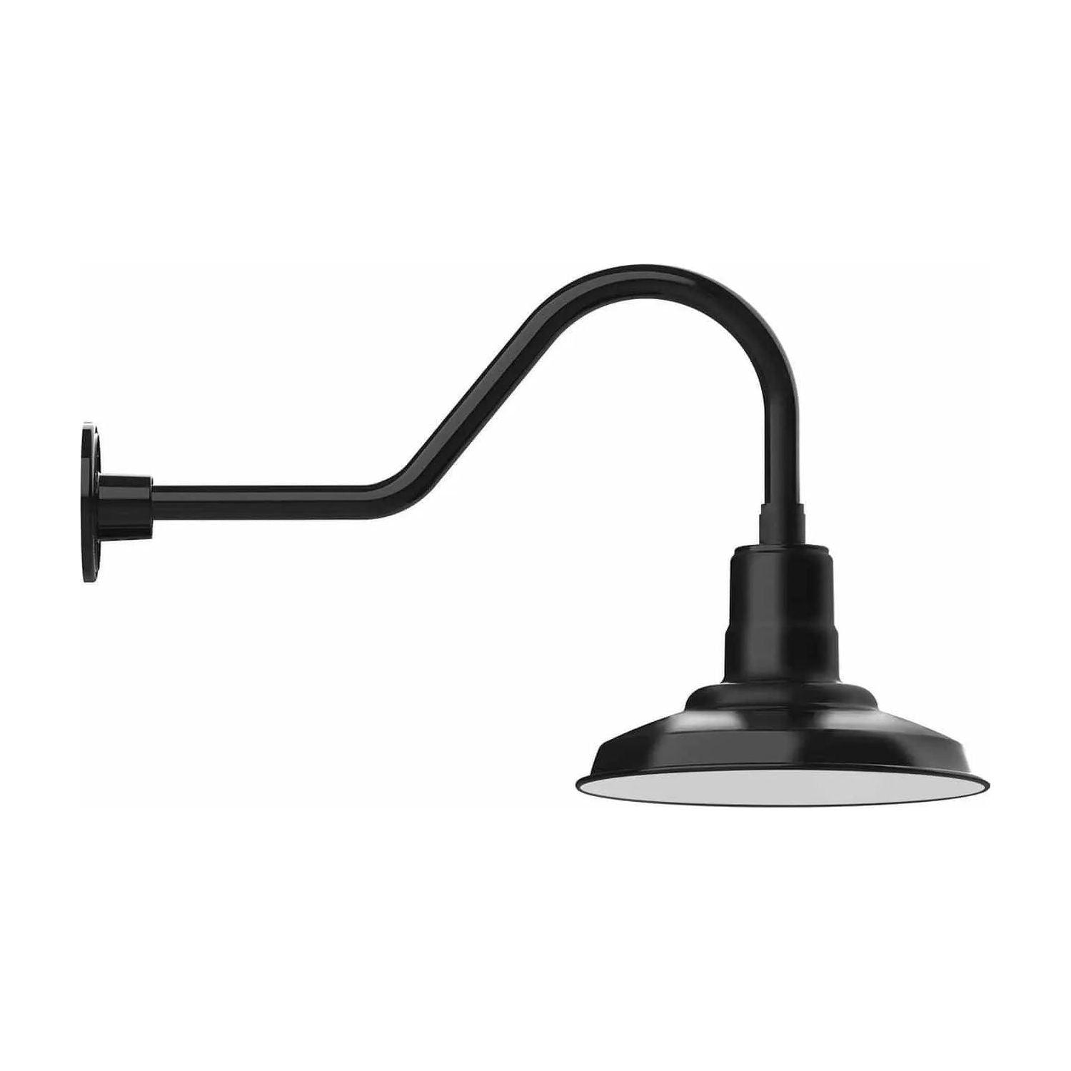 Montclair Light Works - Warehouse 12" Gooseneck Wall Light - GNB182-41 - Canada Light Shop