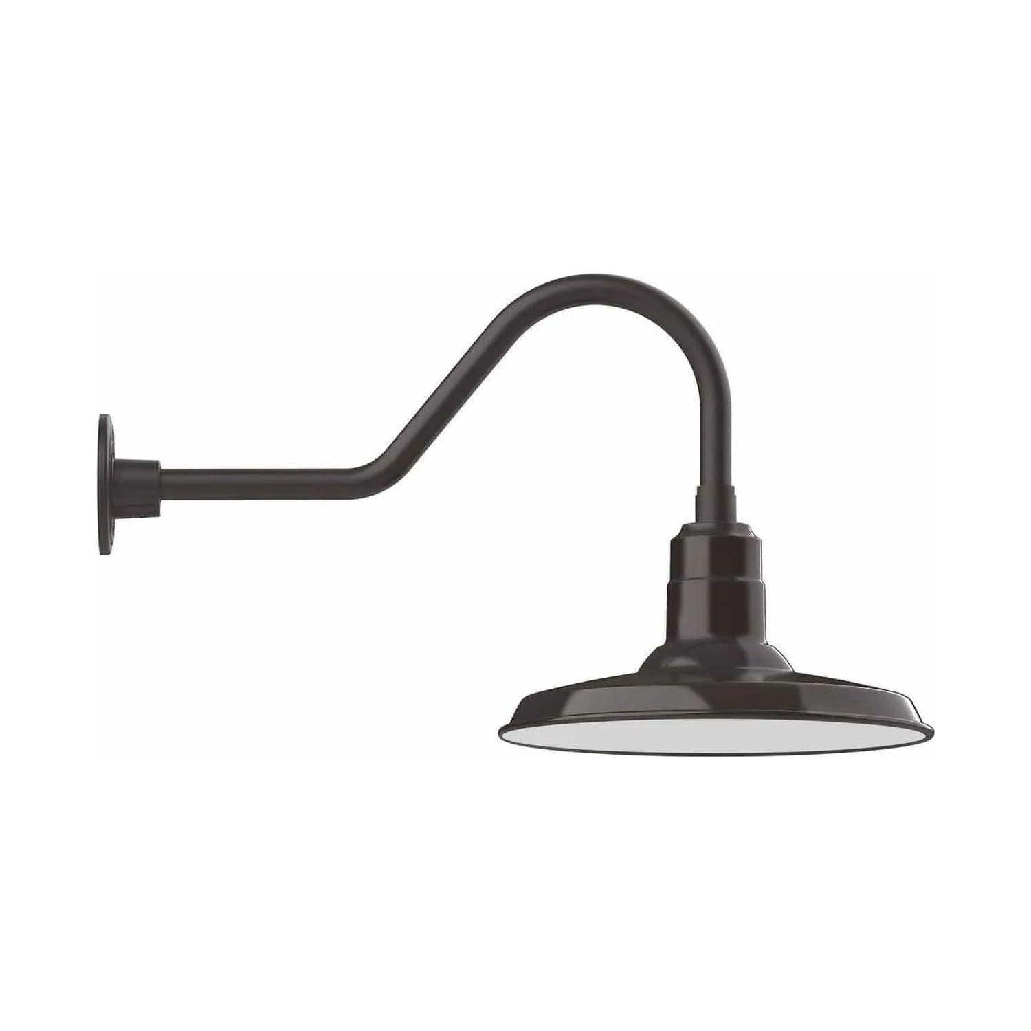 Montclair Light Works - Warehouse 14" Gooseneck Wall Light - GNB183-51 - Canada Light Shop