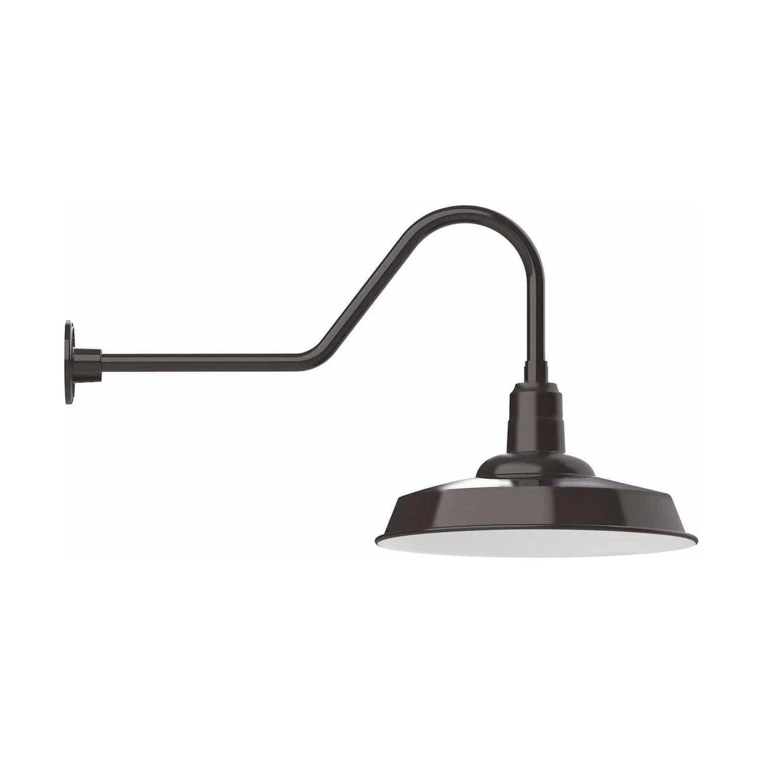 Montclair Light Works - Warehouse 18" Gooseneck Wall Light - GNC185-51 - Canada Light Shop