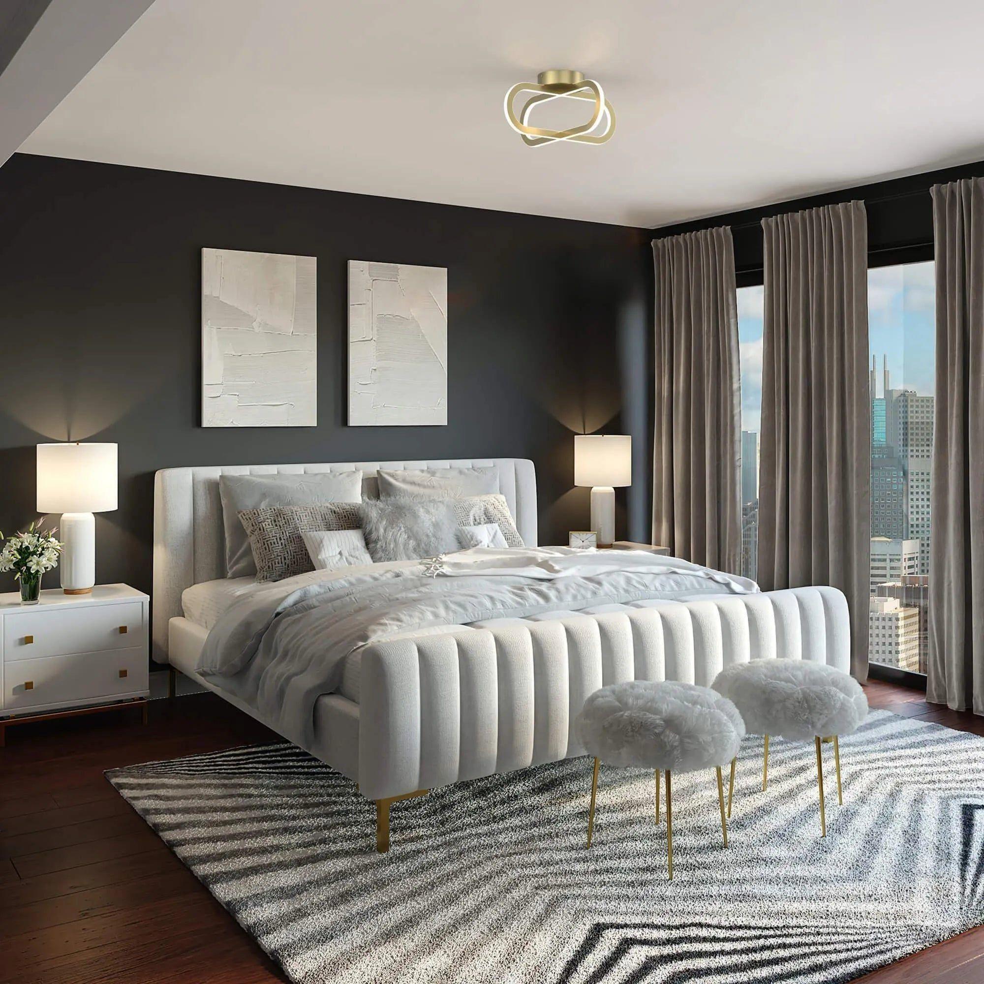 DALS Lighting - FDB LED Ring Flush Mount - FDB-CC-BB - Canada Light Shop