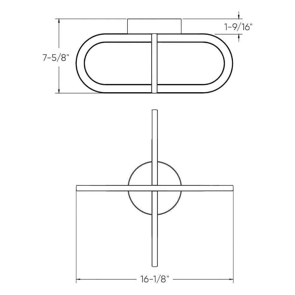 DALS Lighting - FDB LED Ring Flush Mount - FDB-CC-BB - Canada Light Shop