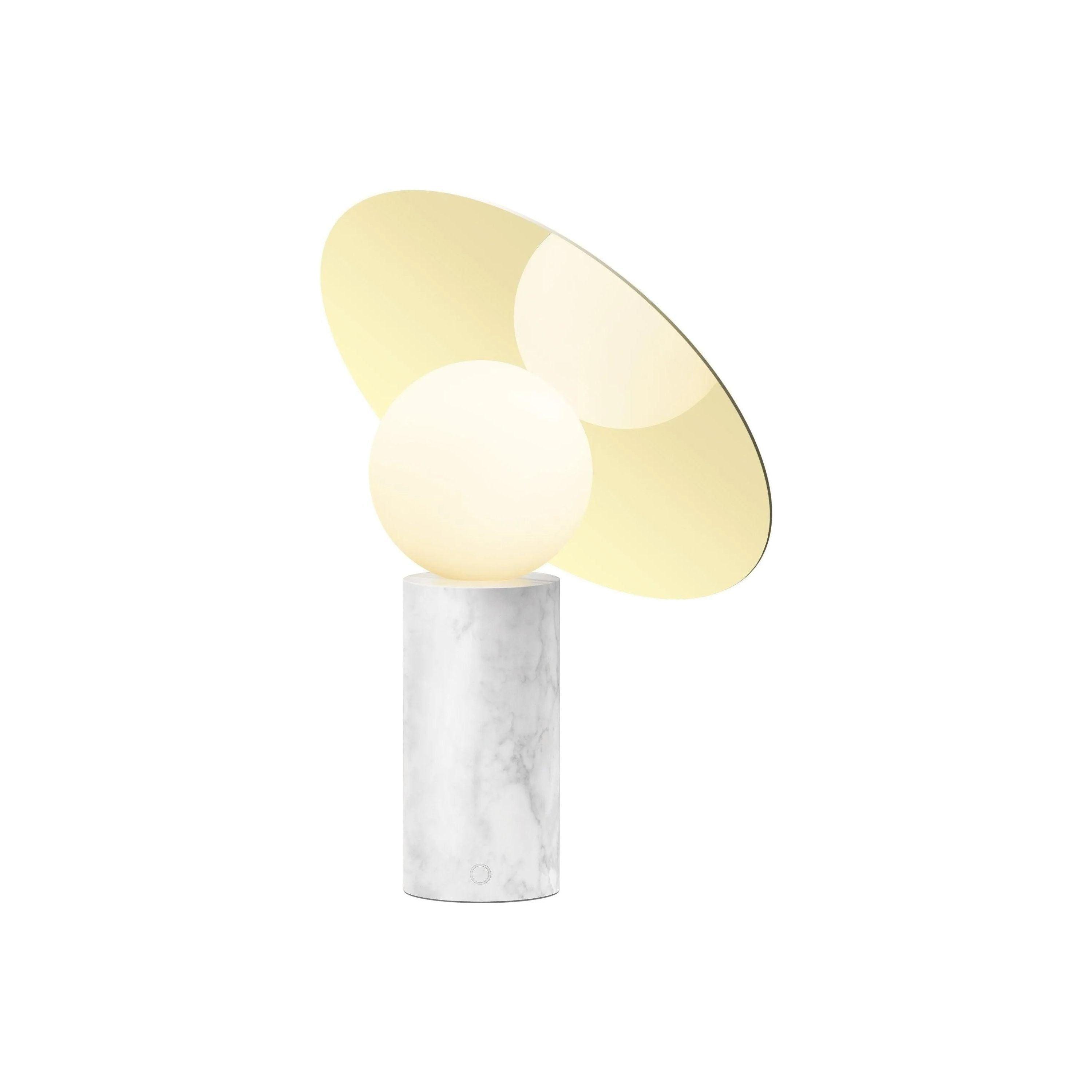 Pablo Designs - Bola Disc Table Lamp - BOLA-TBL-12-WHT-BRA - Canada Light Shop