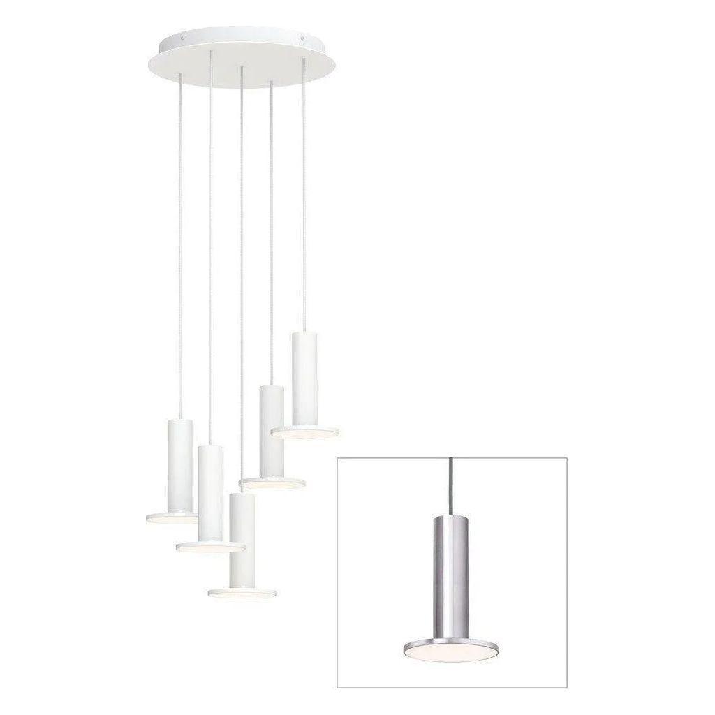 Pablo Designs - Cielo Chandelier 5 - CIEL CHND 5 STN AL/GRY - Canada Light Shop