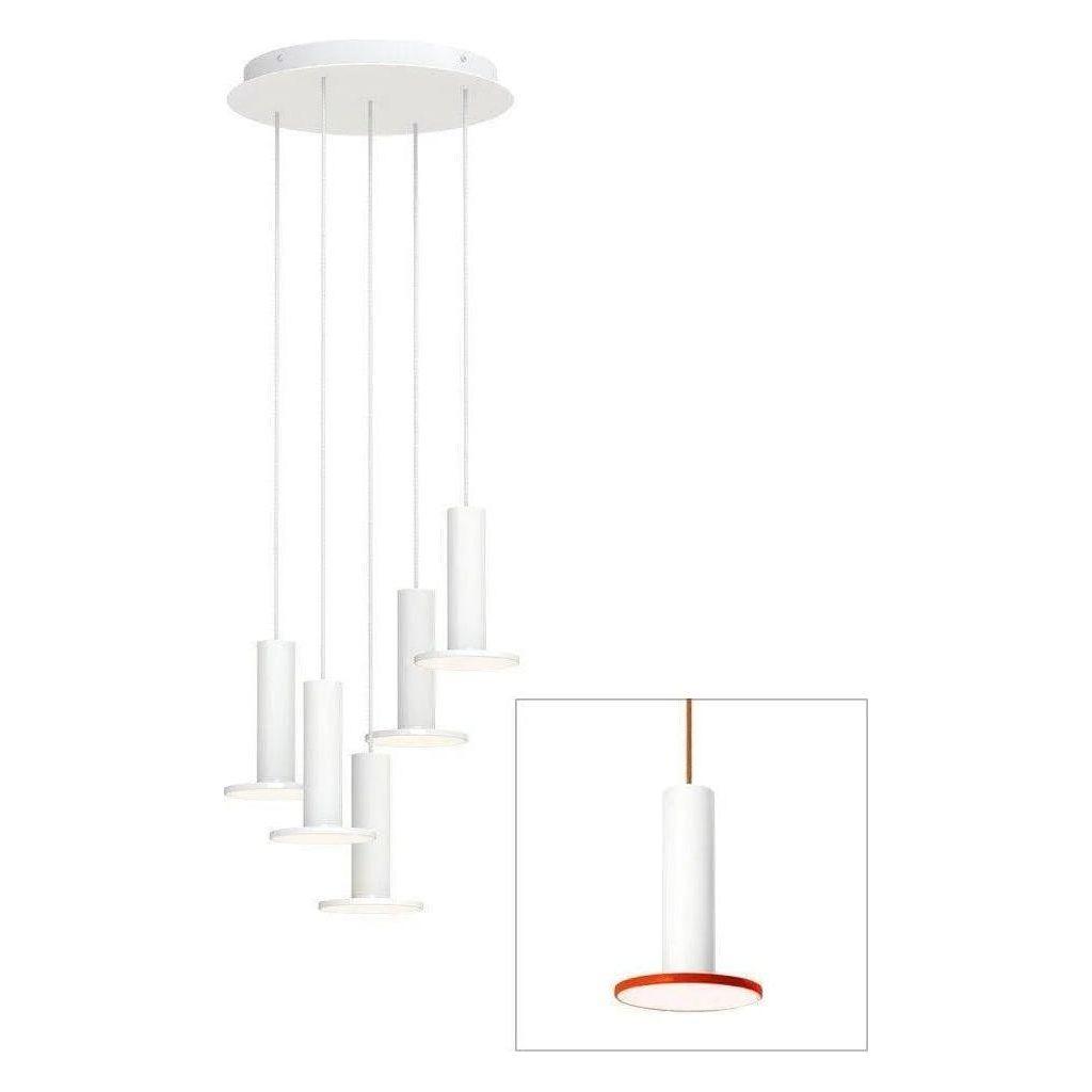Pablo Designs - Cielo Chandelier 5 - CIEL CHND 5 WHT/TOM/COP - Canada Light Shop