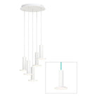 Pablo Designs - Cielo Chandelier 5 - CIEL CHND 5 WHT/WHT/TRQ - Canada Light Shop