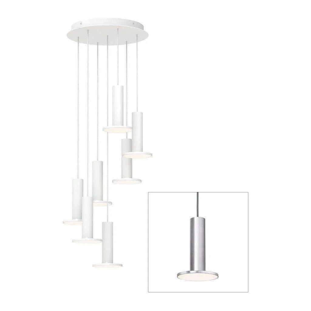 Pablo Designs - Cielo Chandelier 7 - CIEL CHND 7 STN AL/GRY - Canada Light Shop